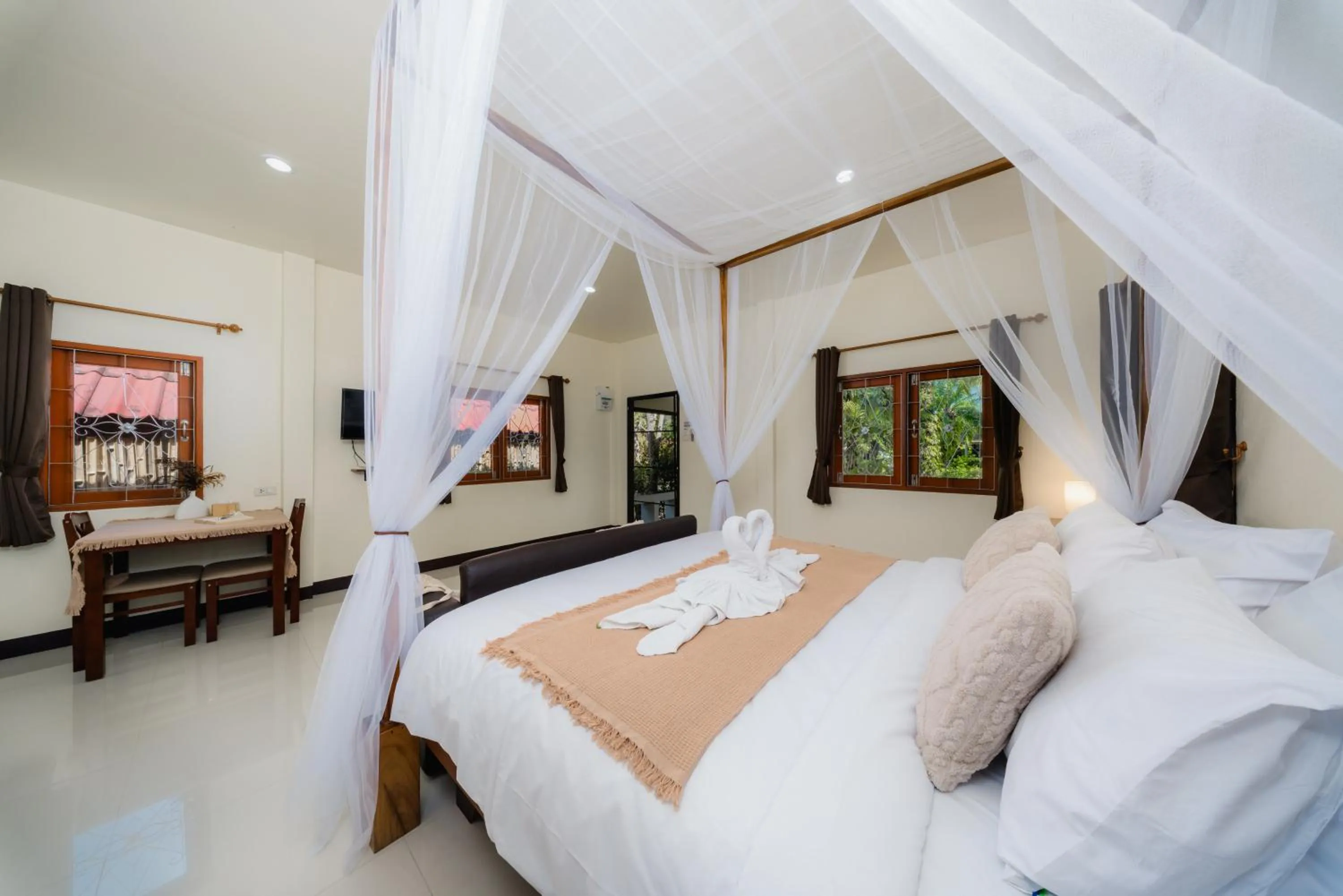 Bed in Green Garden House