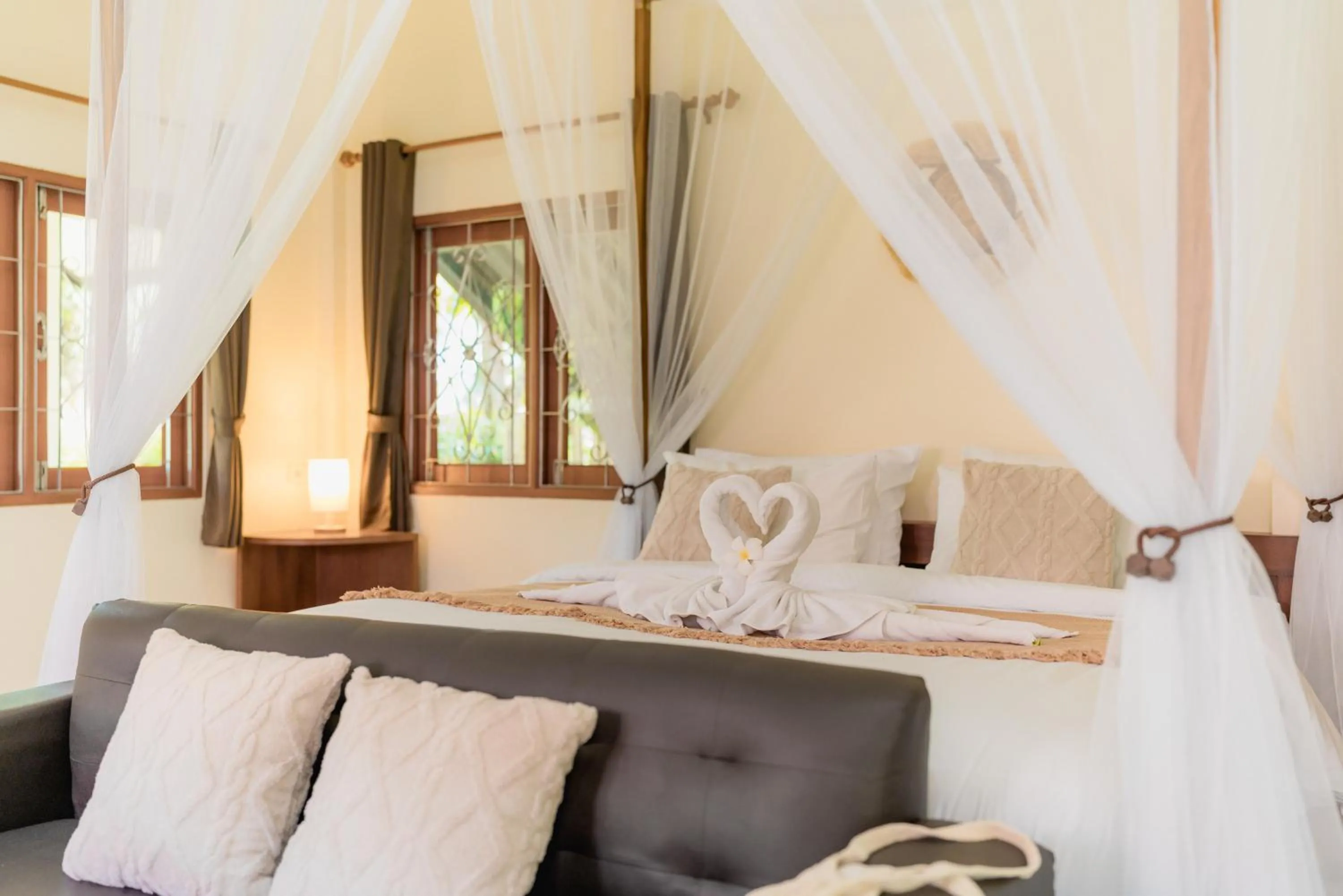 Bed in Green Garden House