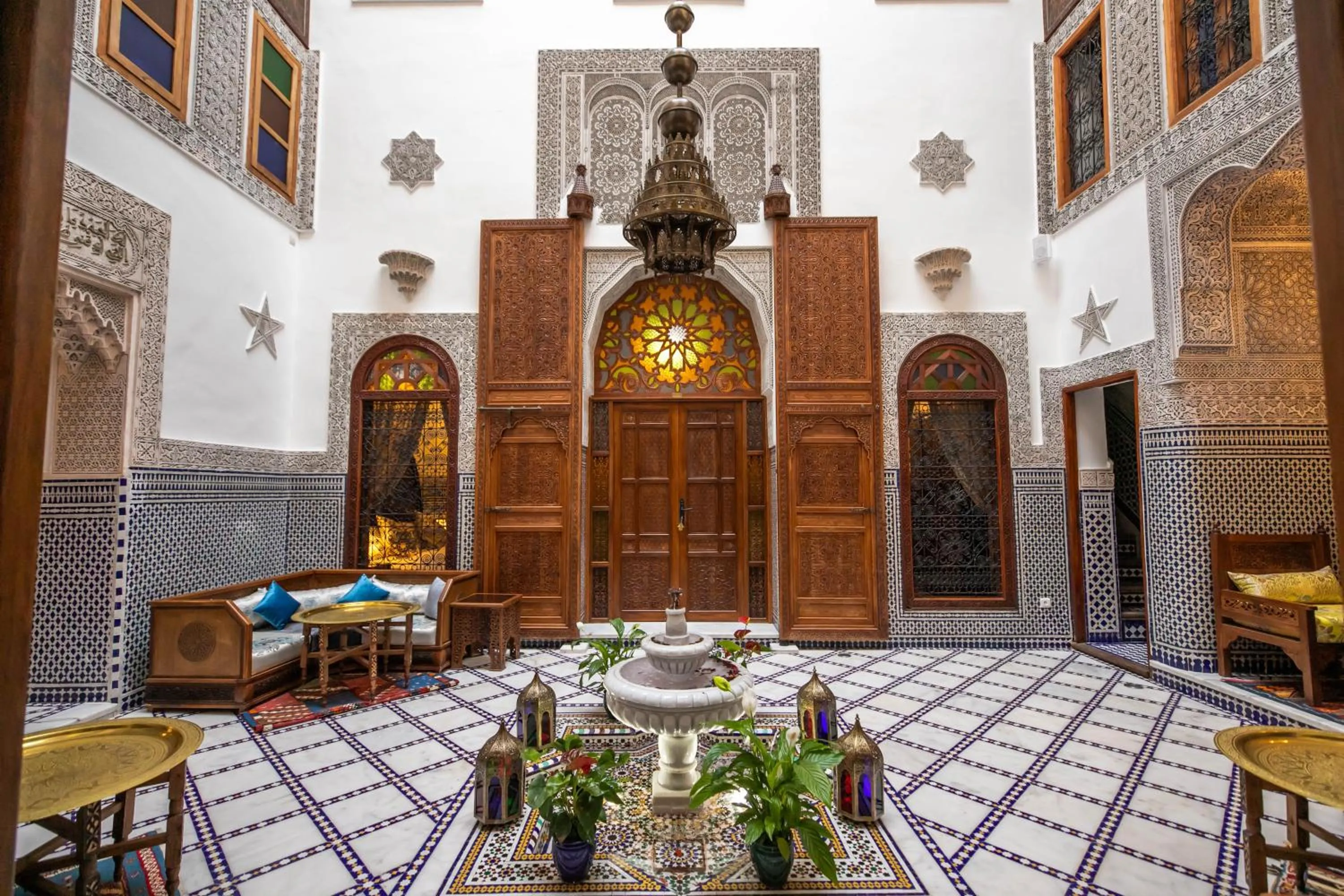 Inner courtyard view in Riad Sidrat Fes