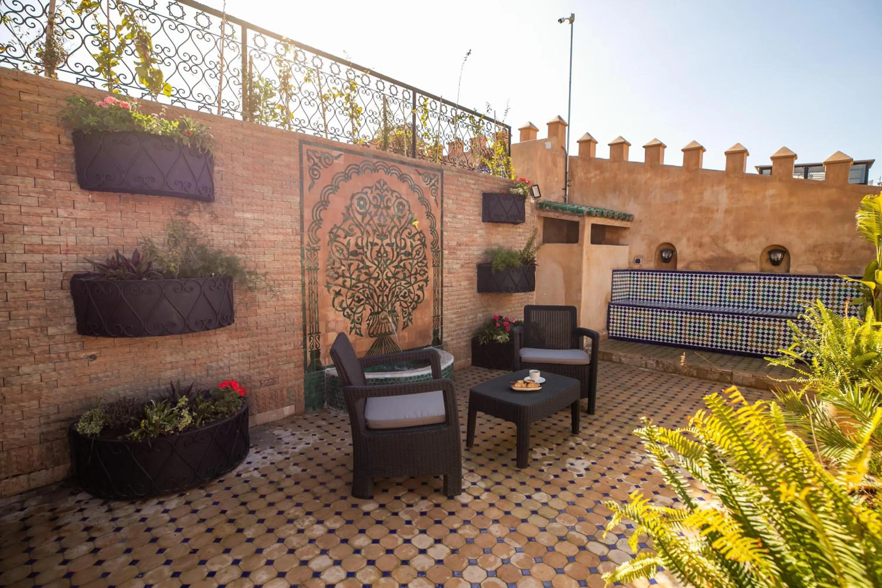 Balcony/Terrace in Riad Sidrat Fes