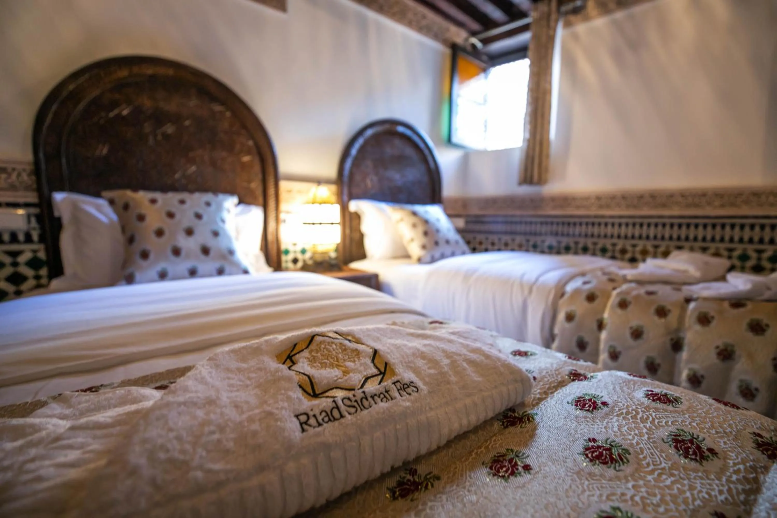 Bed in Riad Sidrat Fes