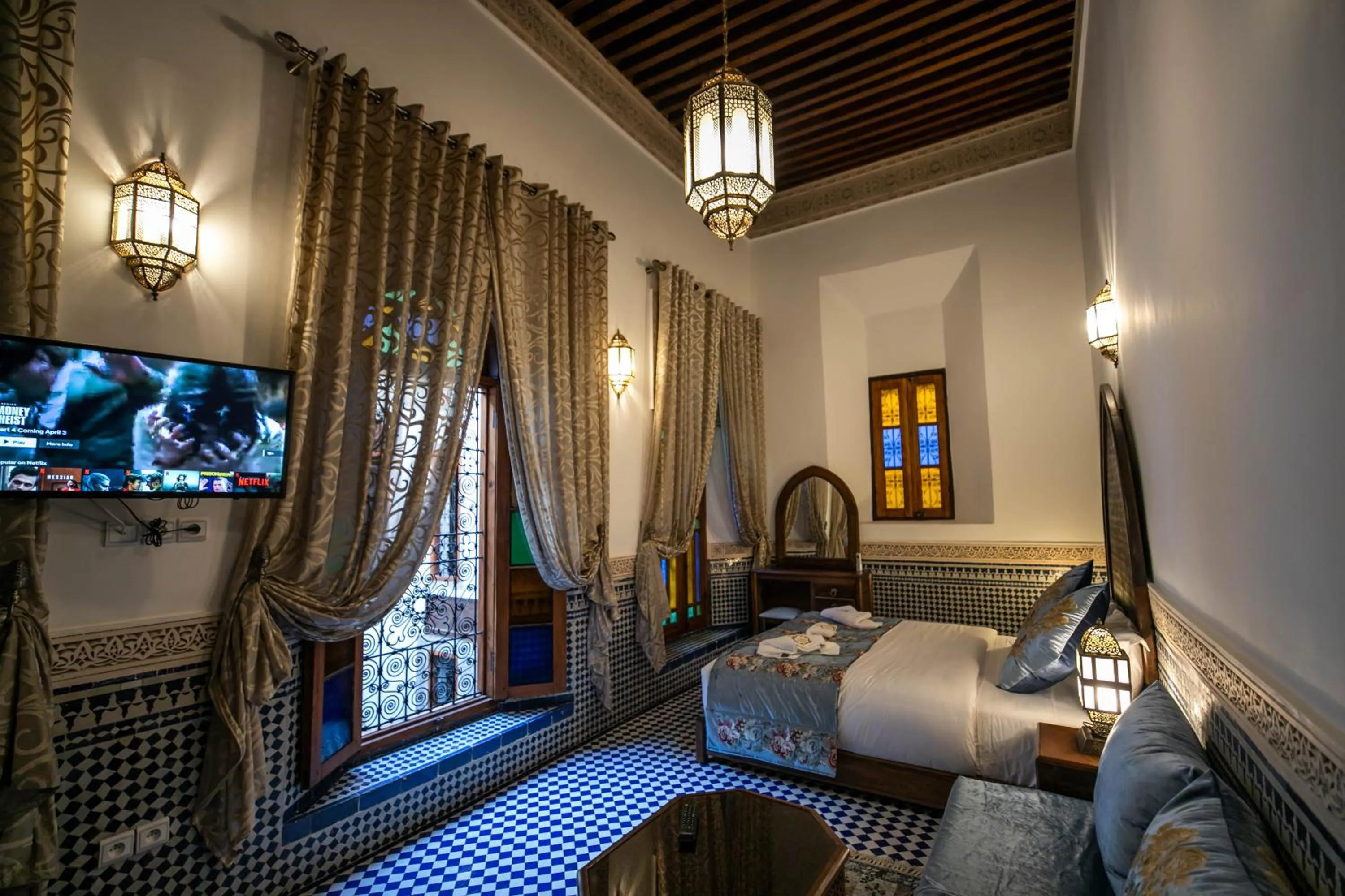 Photo of the whole room, Bed in Riad Sidrat Fes