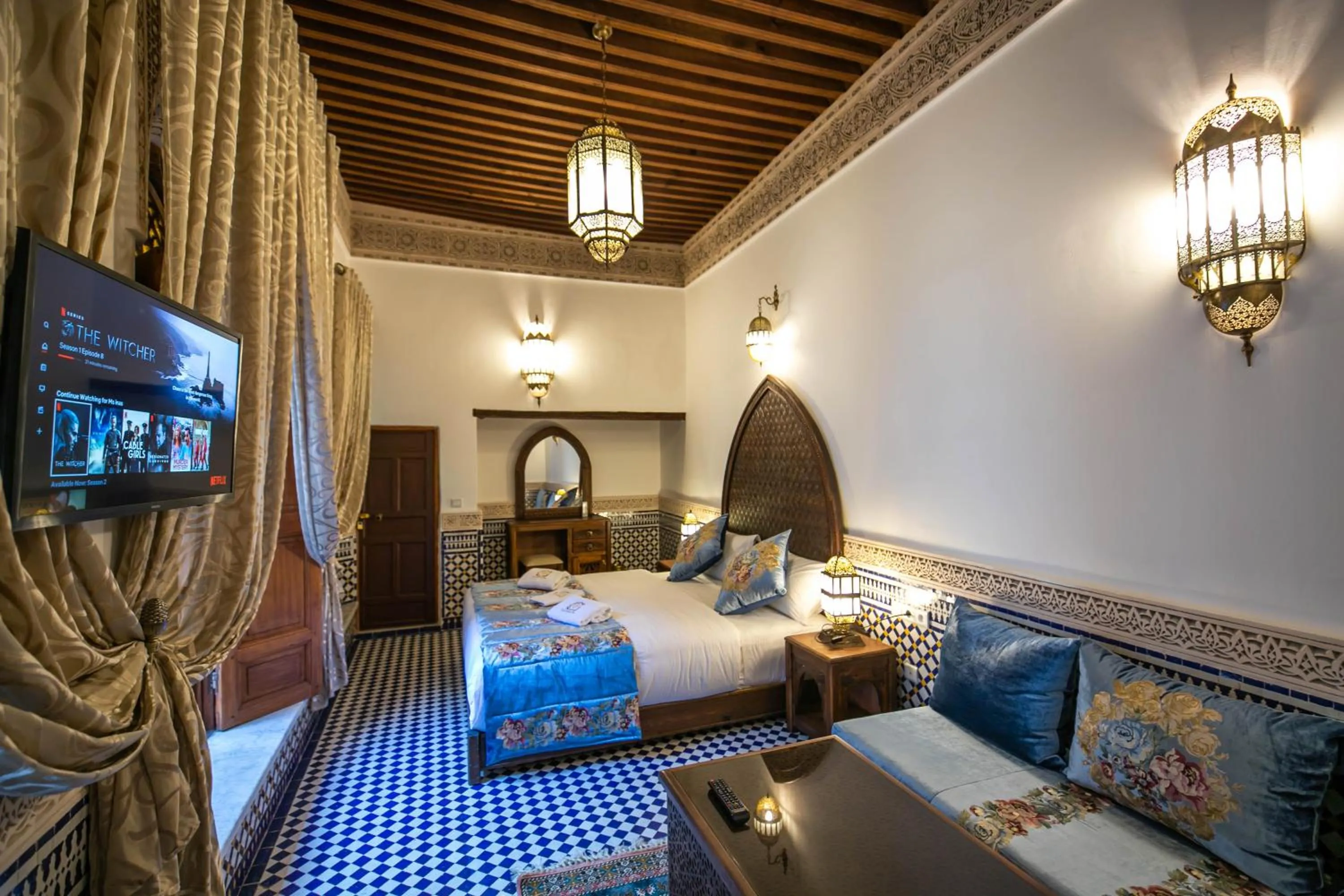 Photo of the whole room, Bed in Riad Sidrat Fes