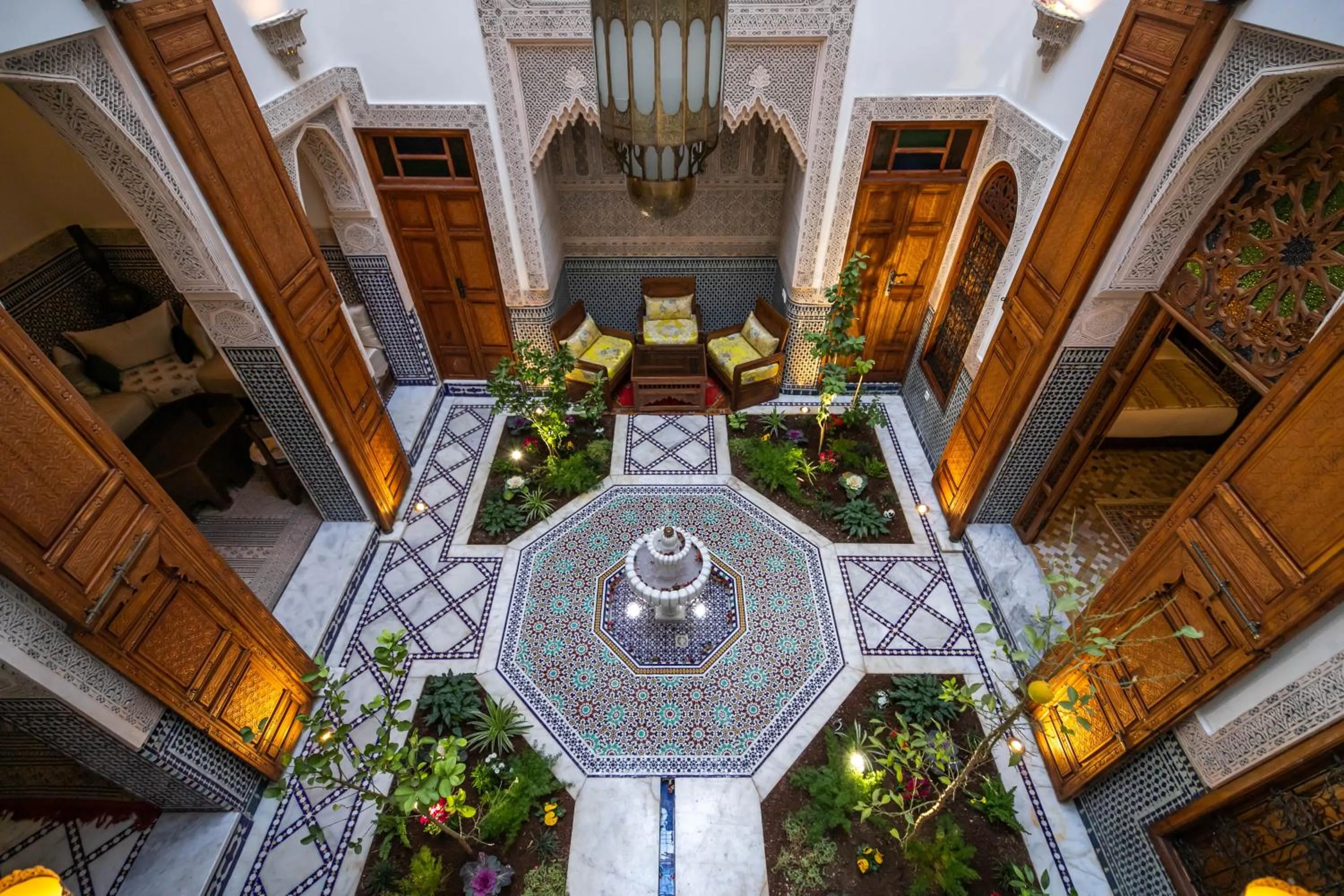 Garden view in Riad Sidrat Fes