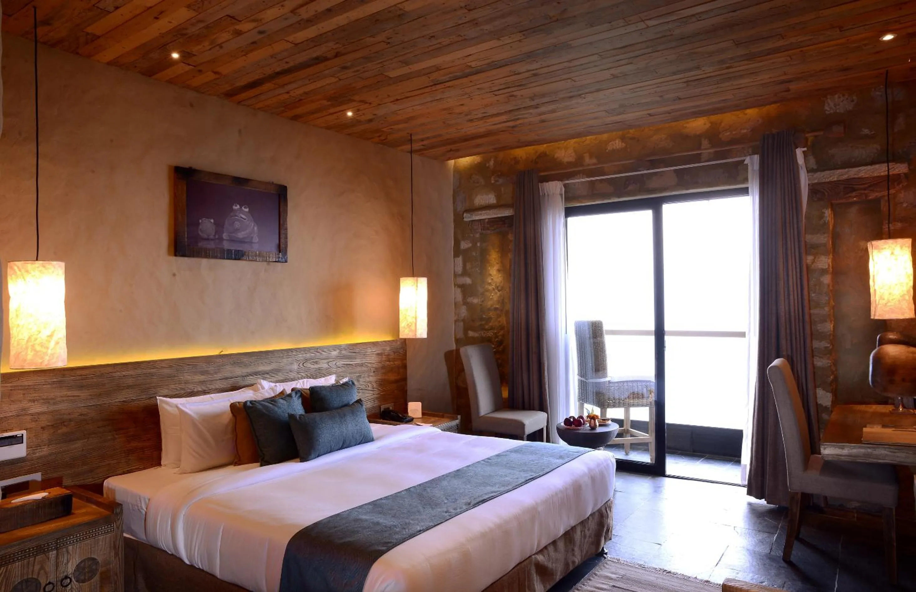 Photo of the whole room, Bed in Sarangkot Mountain Lodge