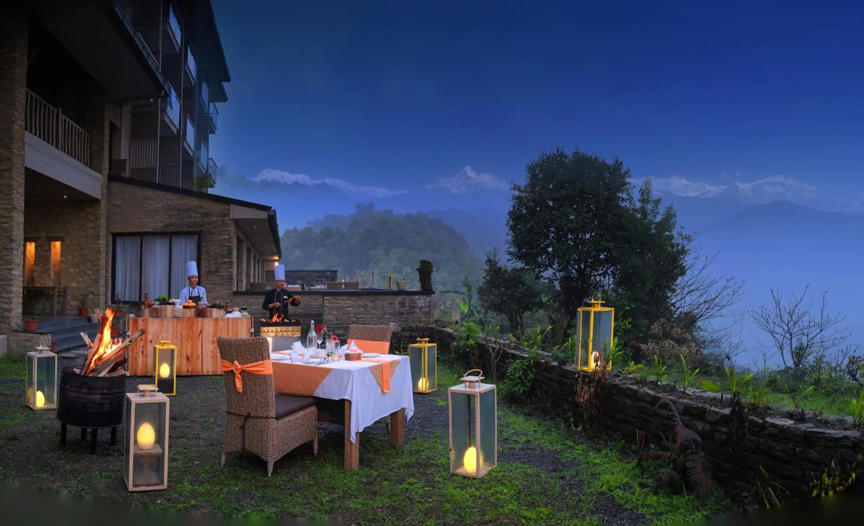 Dinner in Sarangkot Mountain Lodge