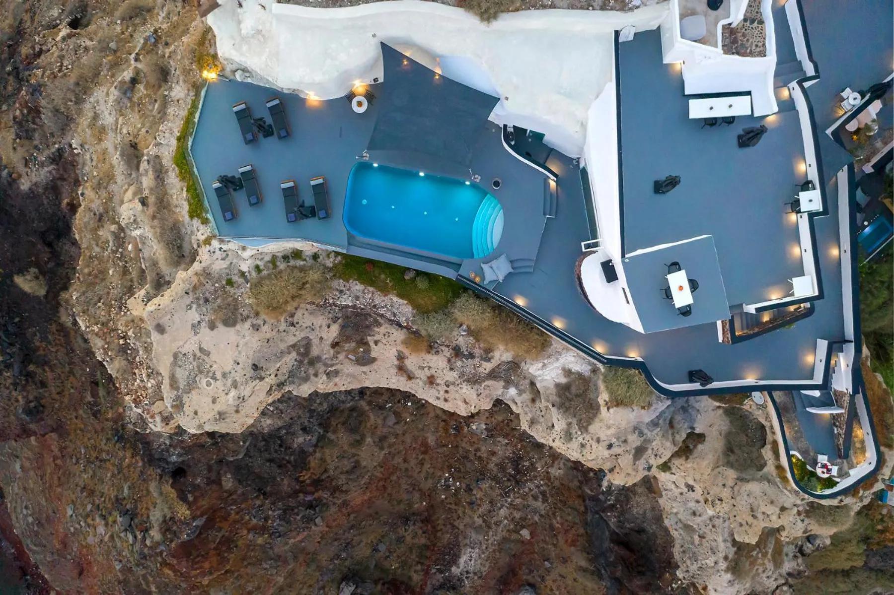 Bird's eye view in Pearl of Caldera Oia - Boutique Hotel by Pearl Hotel Collection