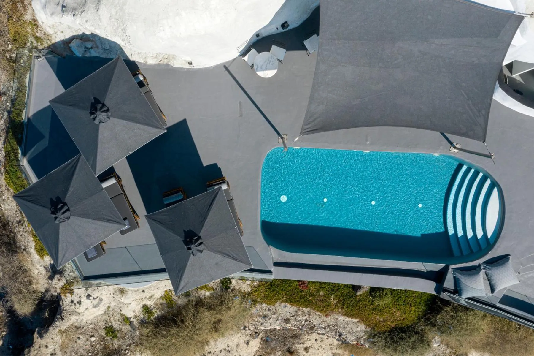 Bird's eye view in Pearl of Caldera Oia - Boutique Hotel by Pearl Hotel Collection