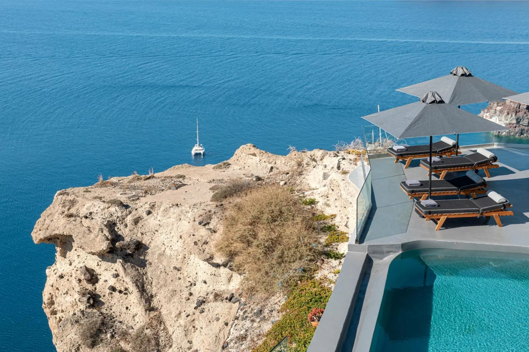 Bird's eye view in Pearl of Caldera Oia - Boutique Hotel by Pearl Hotel Collection