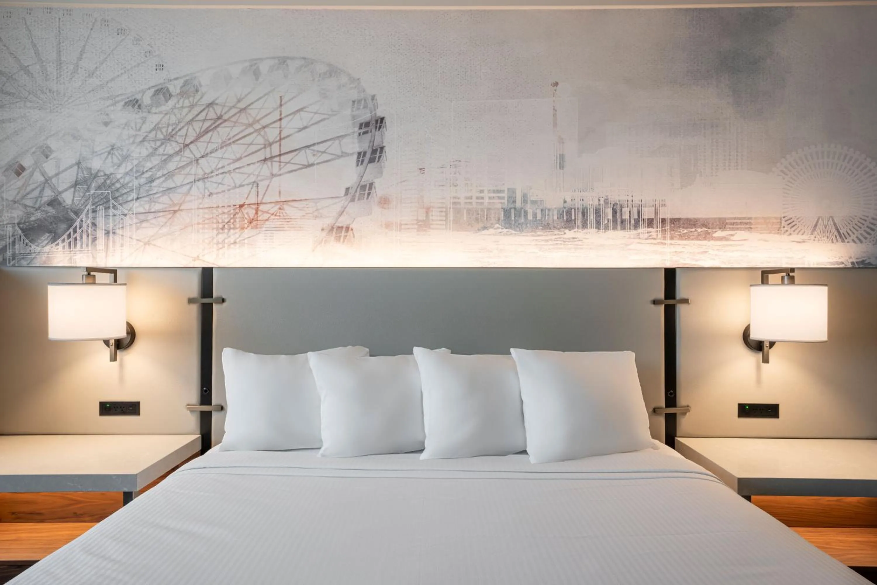 Bed in Harrah's Resort Atlantic City, A Caesars Destination