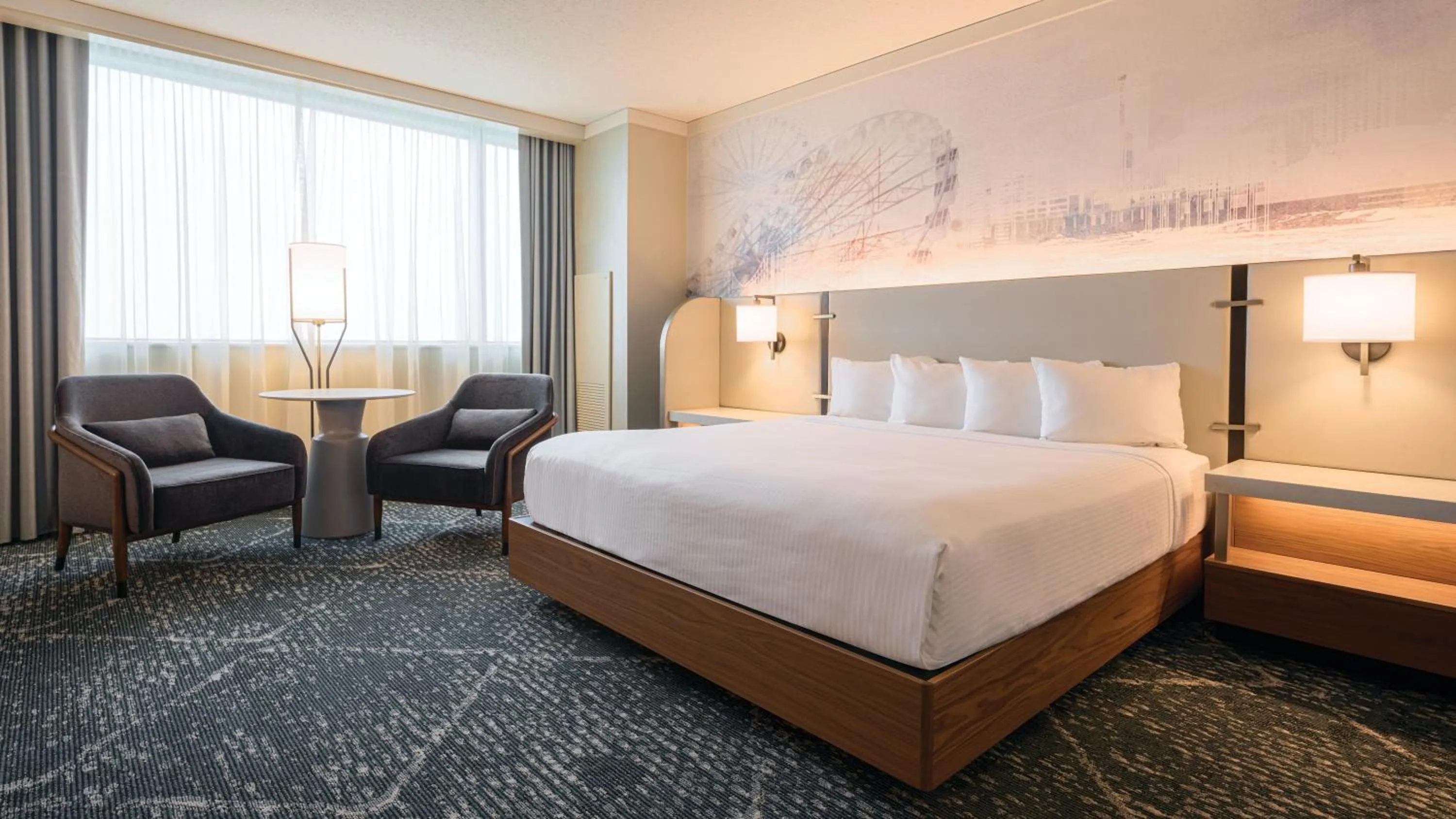 Bedroom, Bed in Harrah's Resort Atlantic City, A Caesars Destination