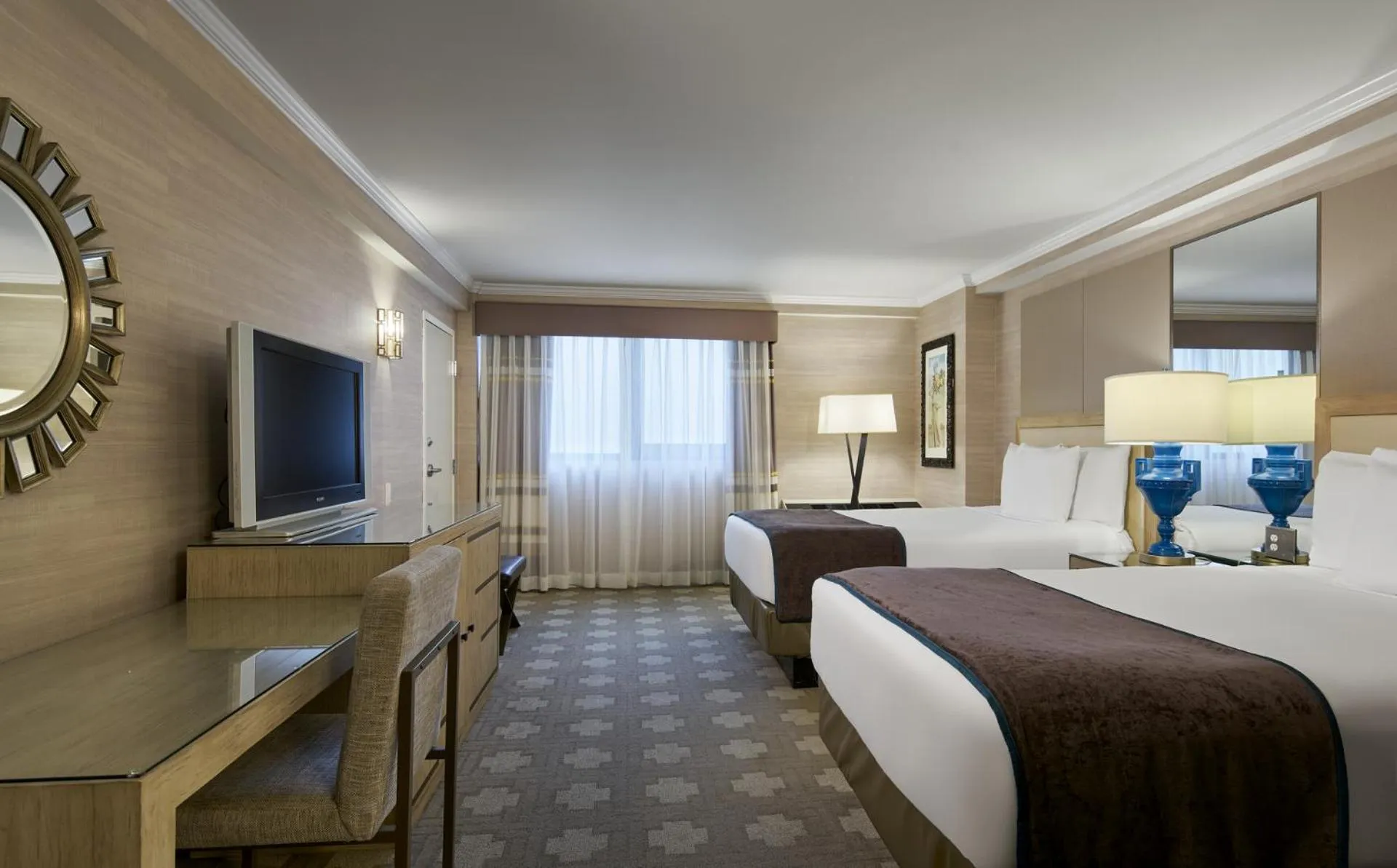 Bedroom, Bed in Caesars Atlantic City, A Caesars Destination