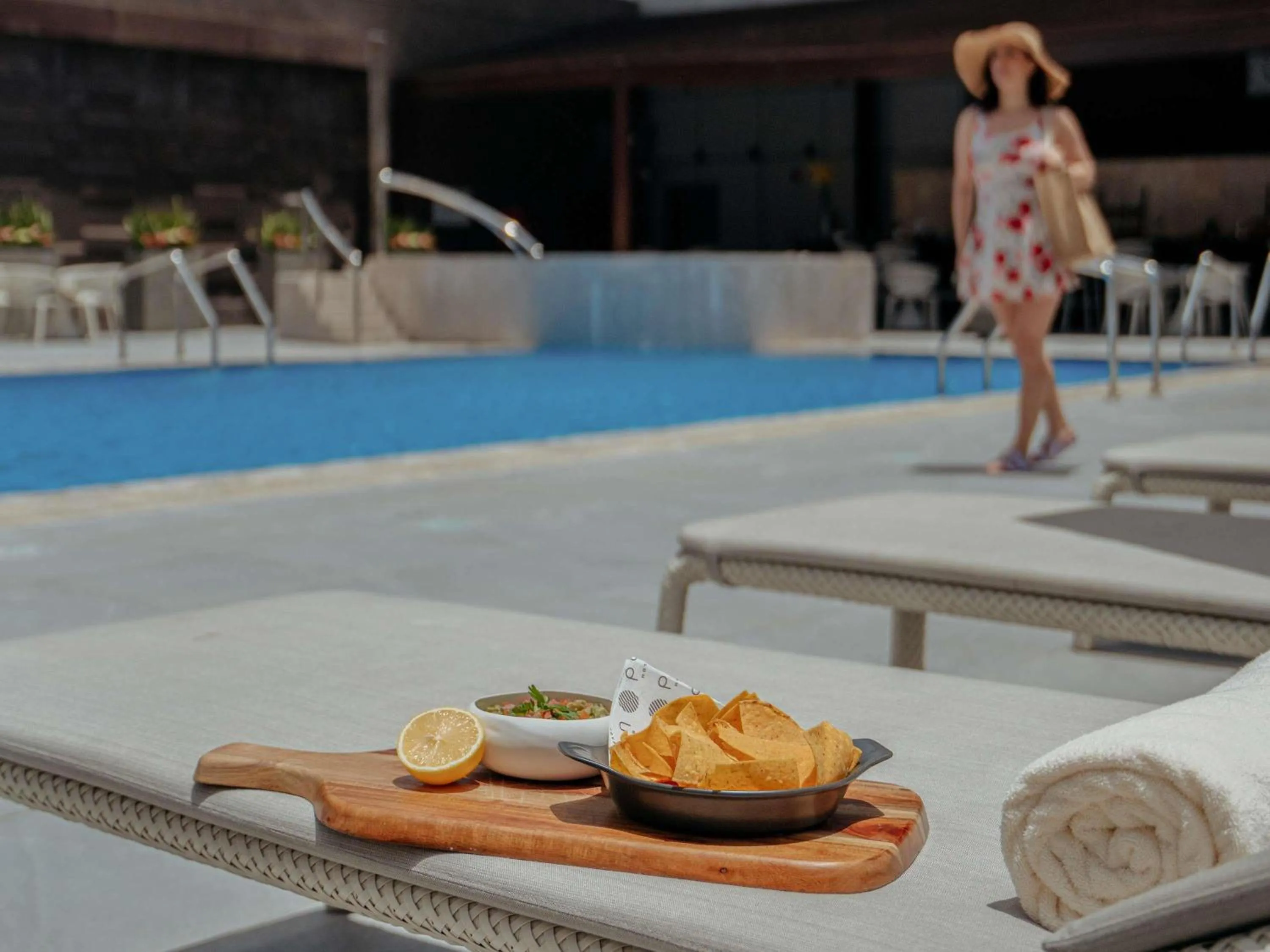 Pool view in Pullman Doha West Bay