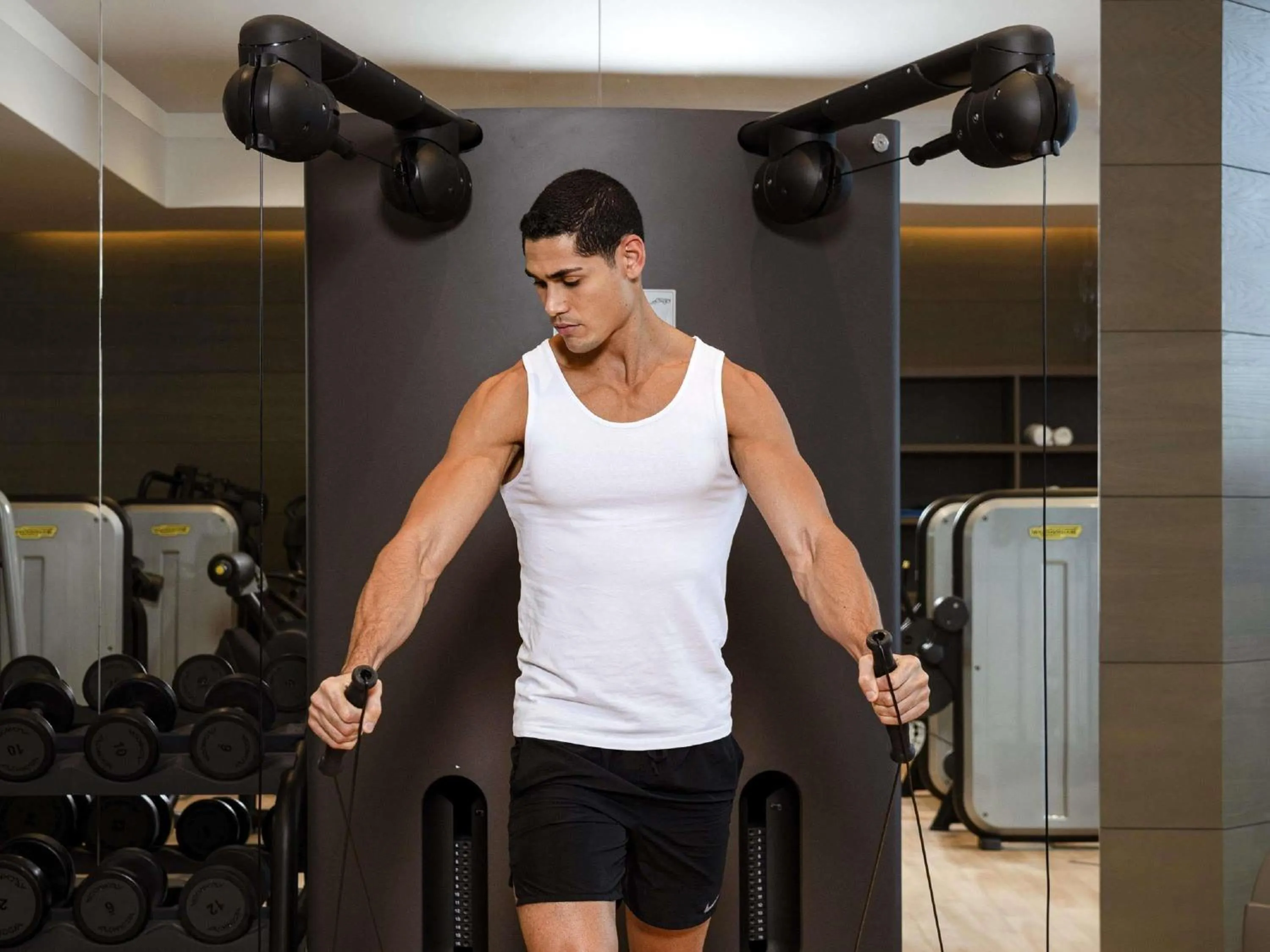 Fitness centre/facilities in Pullman Doha West Bay