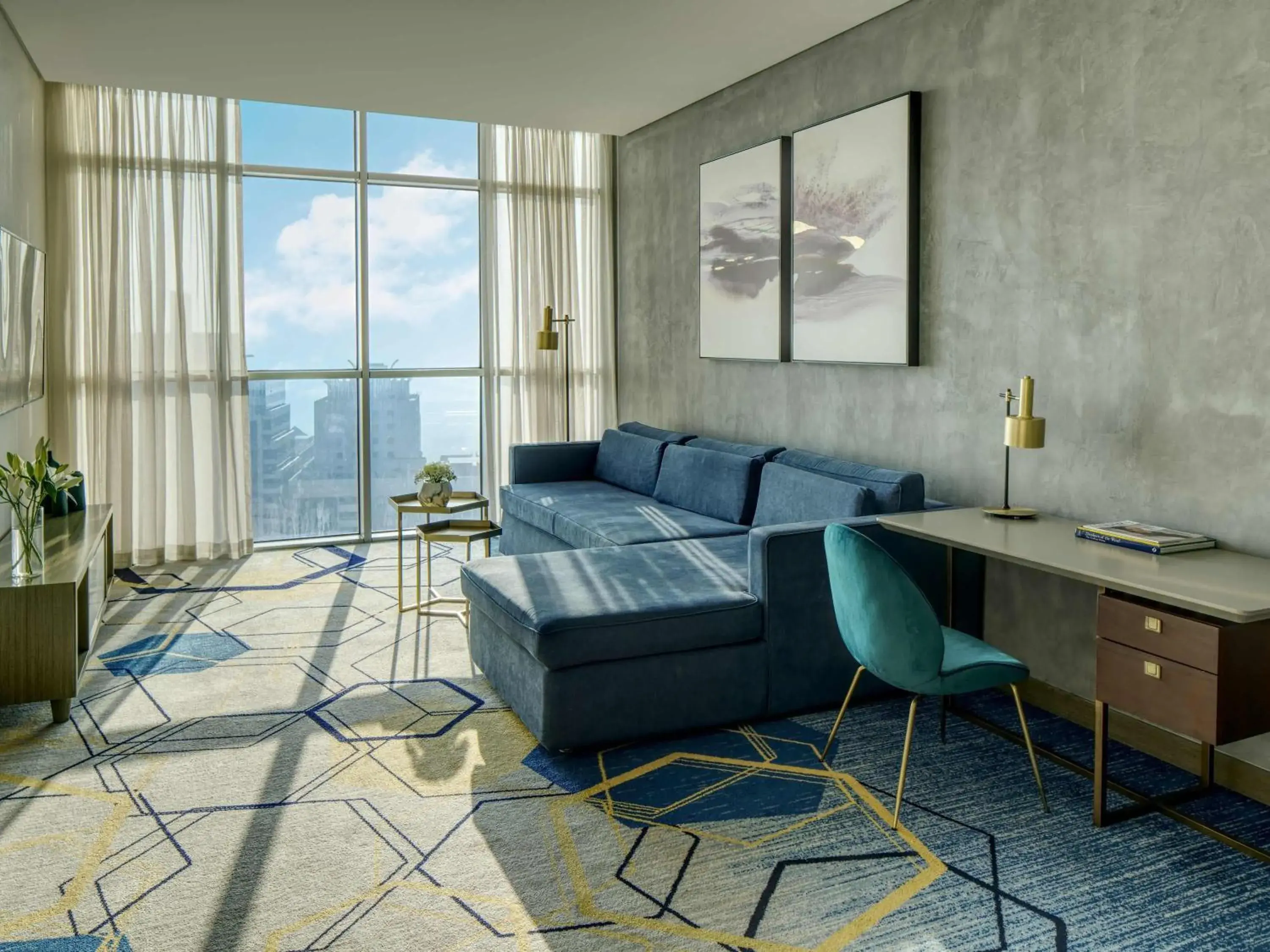 Deluxe King Suite with Lagoon View in Pullman Sharjah Deluxe King Suite with Lagoon View in Pullman Sharjah