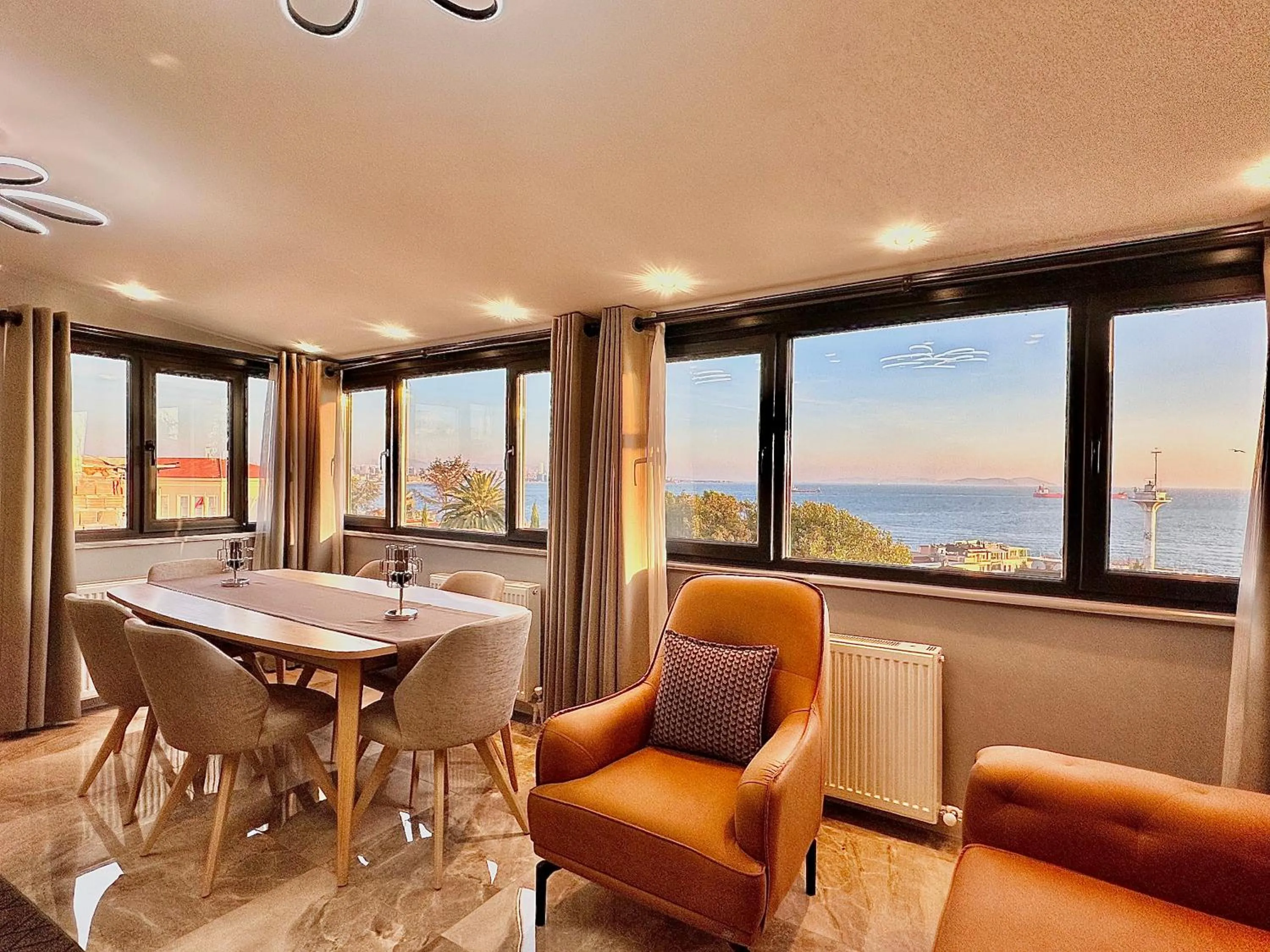 Seating area in Stone Suites