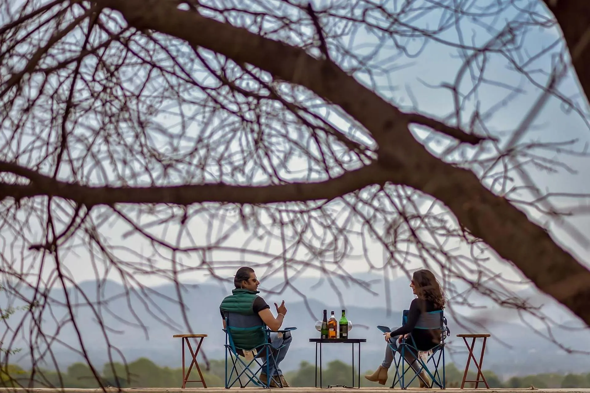 Seating area in Camp Lands End