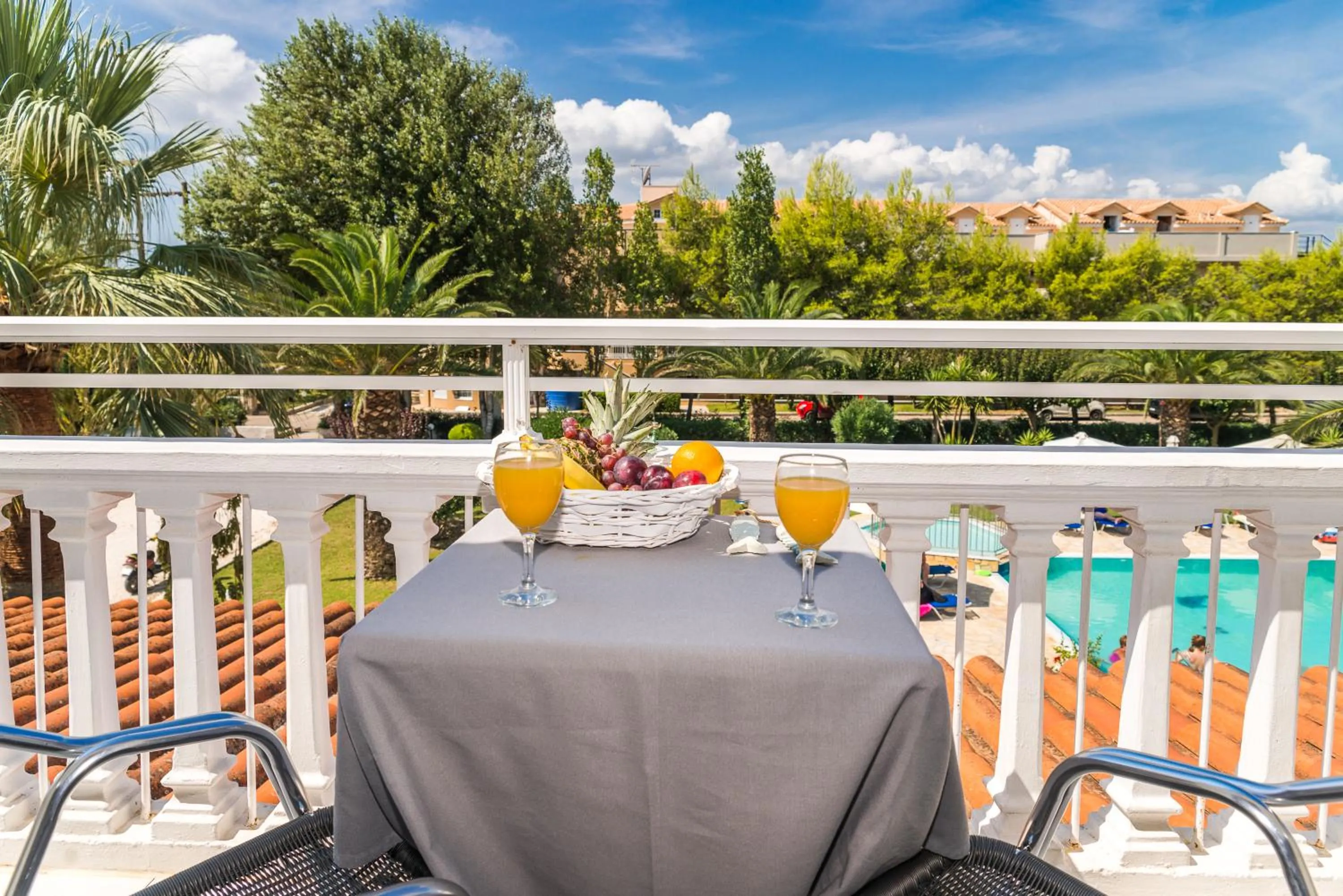 Balcony/Terrace in Kalidonio Studios Zante