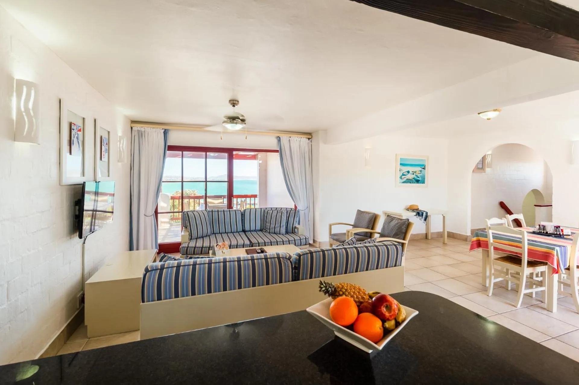 Living room in Club Mykonos Langebaan