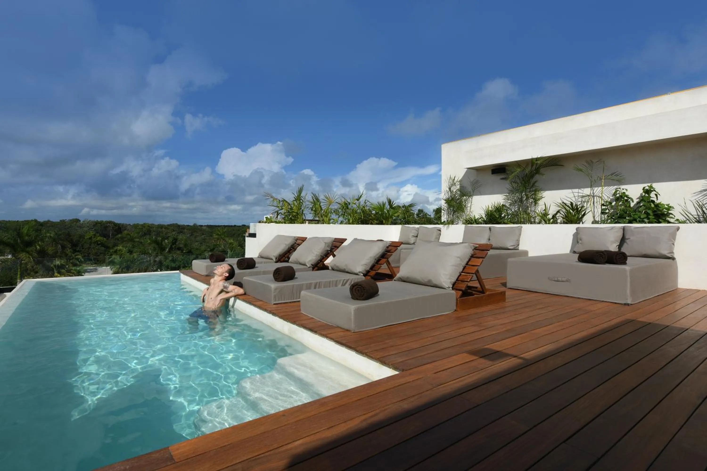 Swimming pool in Casa Agape Hotel Tulum with Beach Club Access