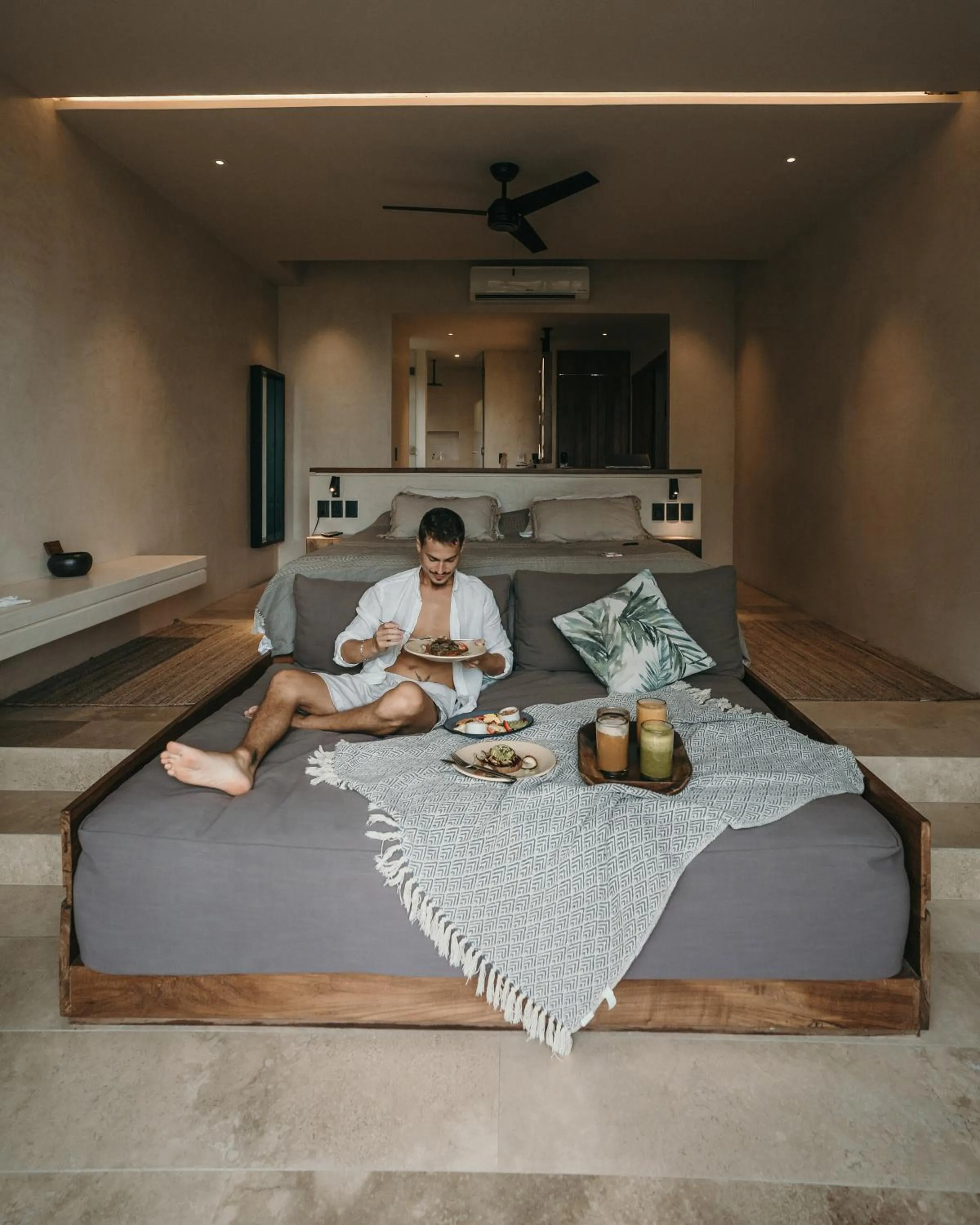 Photo of the whole room, Bed in Casa Agape Hotel Tulum with Beach Club Access