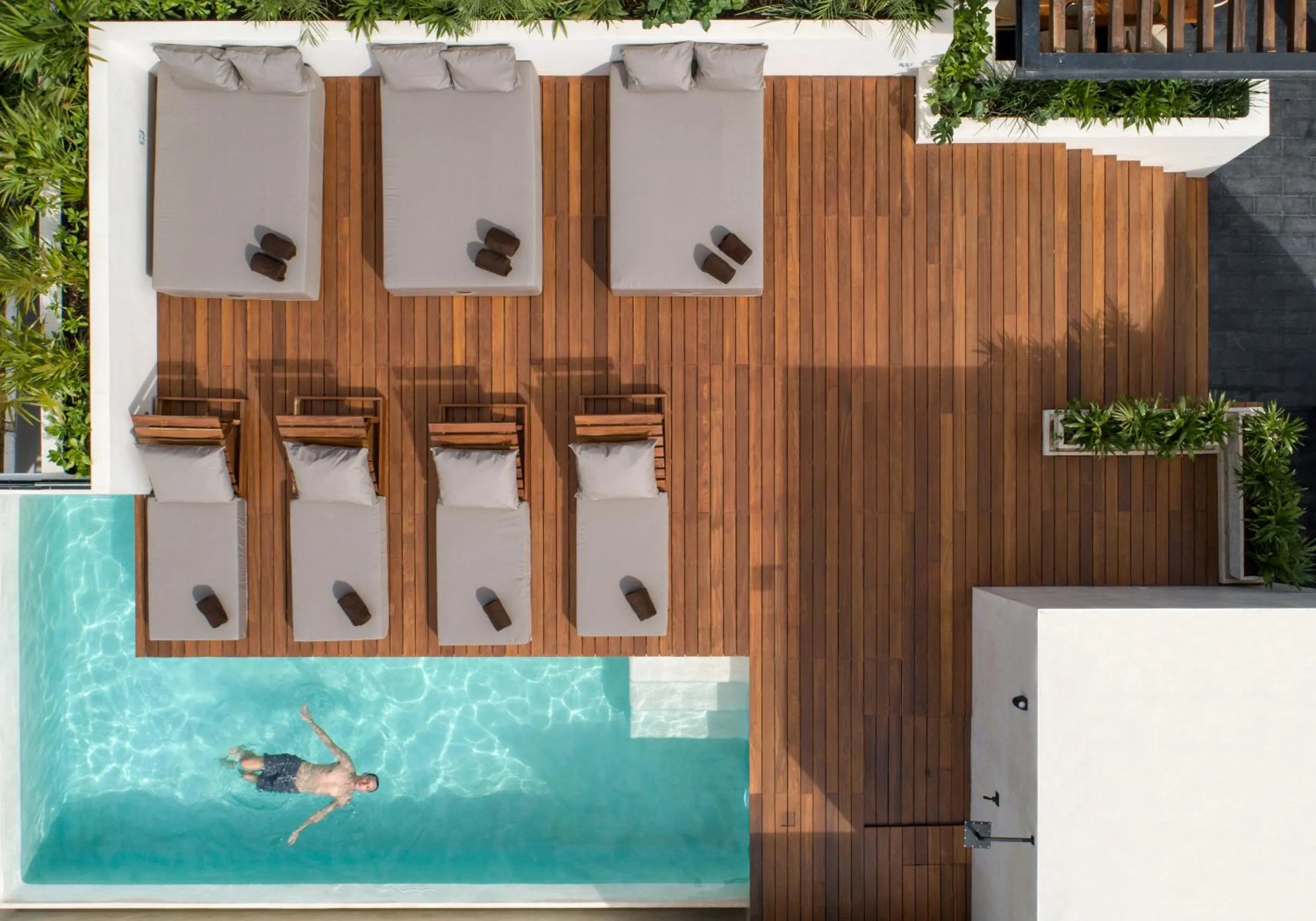 Pool view in Casa Agape Hotel Tulum with Beach Club Access