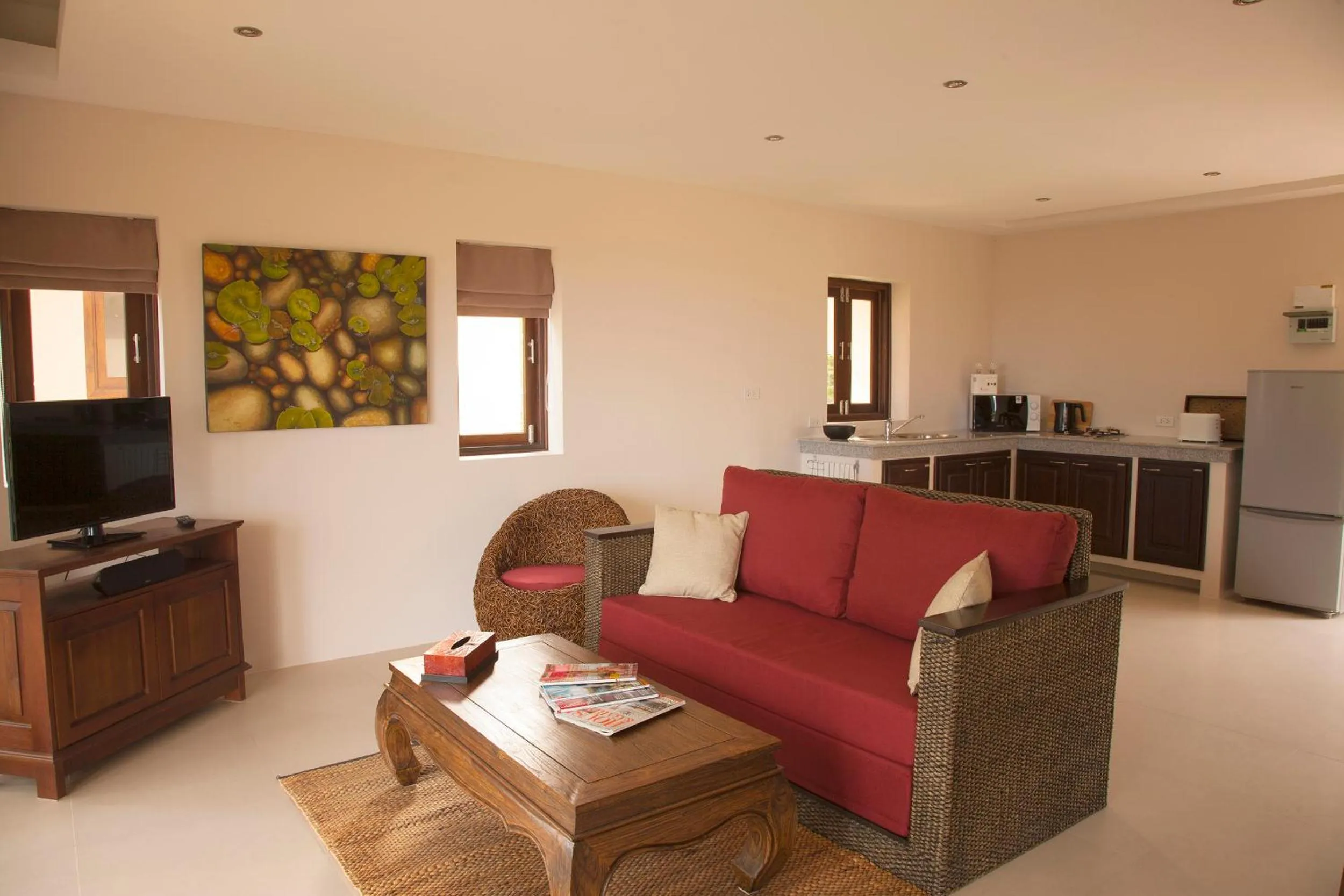 Living room in Koh Phangan Pavilions Serviced Apartments