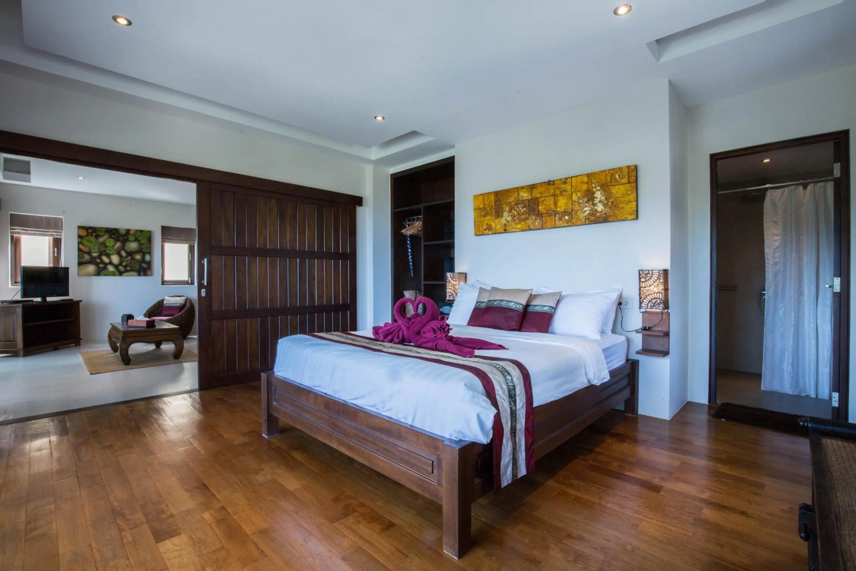 Photo of the whole room, Bed in Koh Phangan Pavilions Serviced Apartments