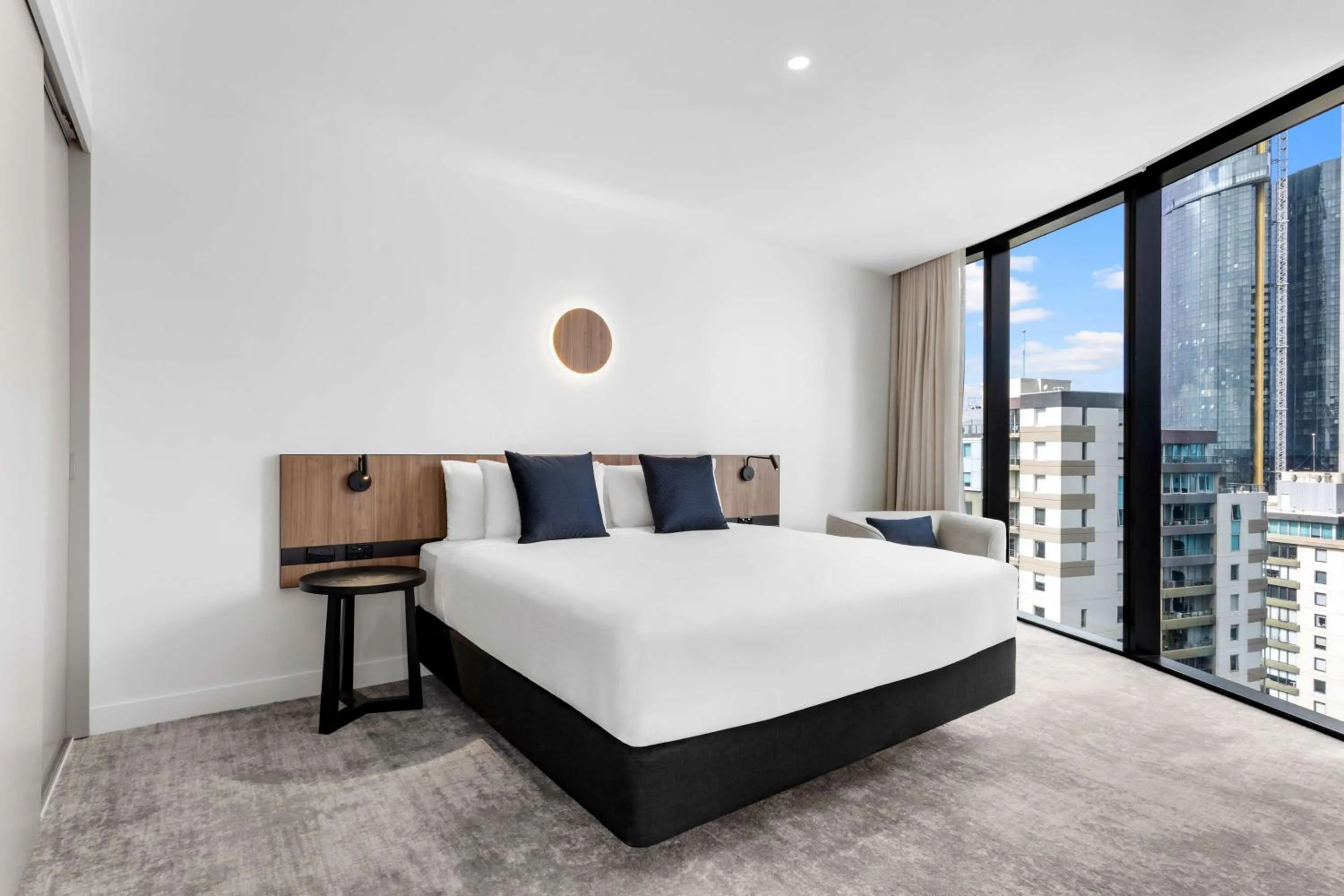 Bedroom, Bed in Adina Apartment Hotel Melbourne Southbank