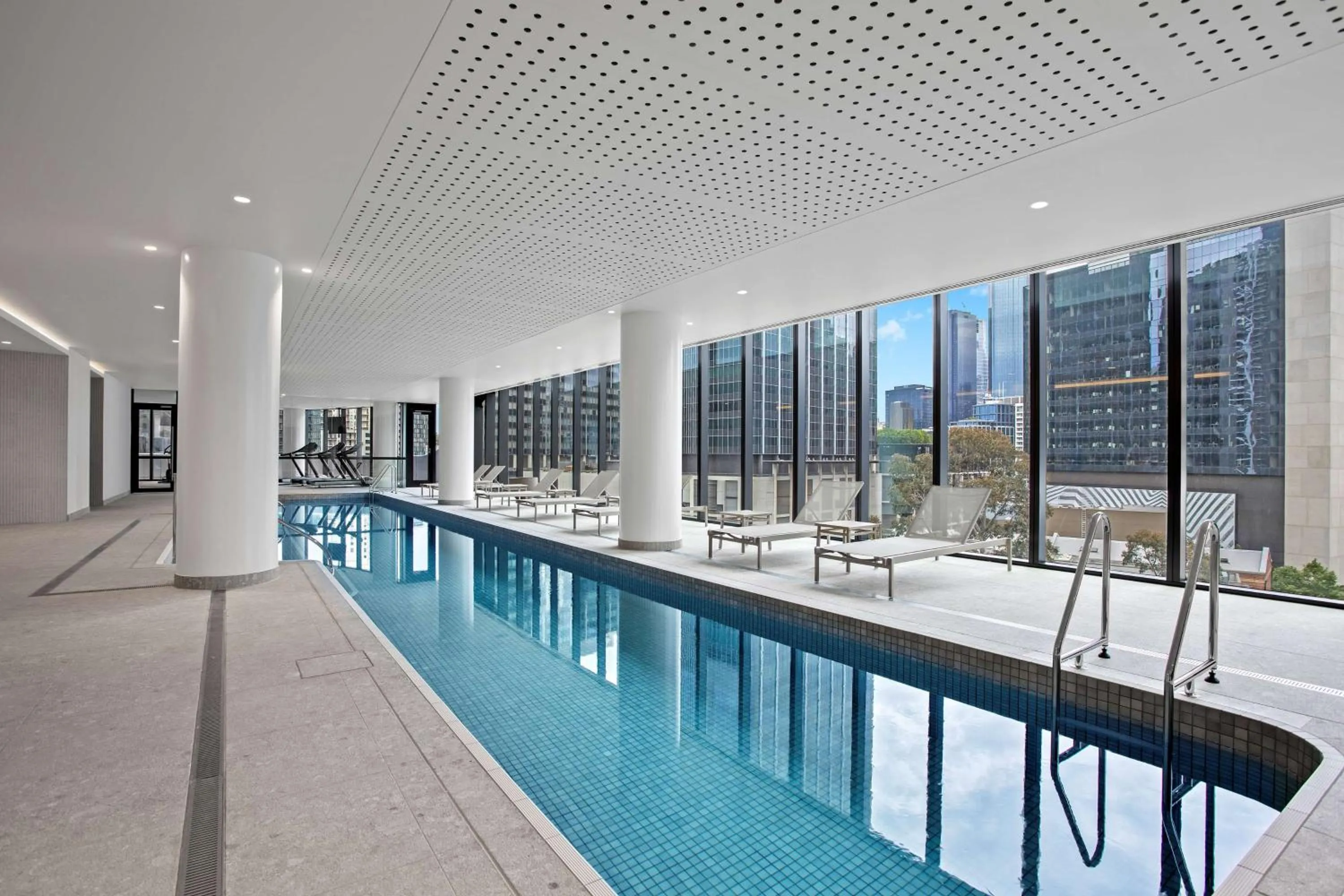 Pool view in Adina Apartment Hotel Melbourne Southbank