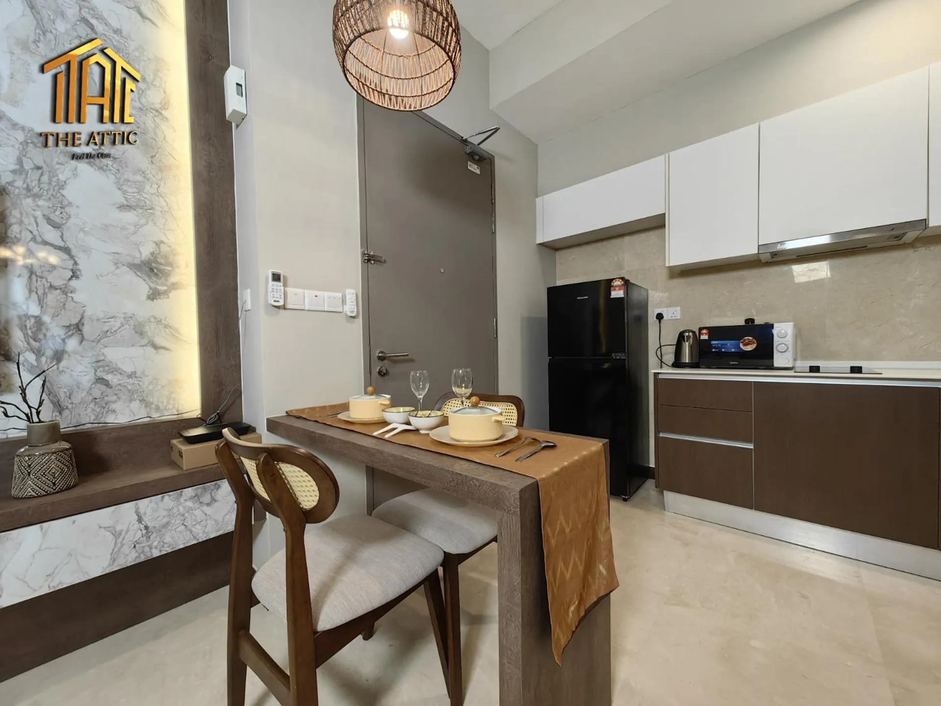 Dining area in Attic Home Melaka Silverscape Residence & Jonker