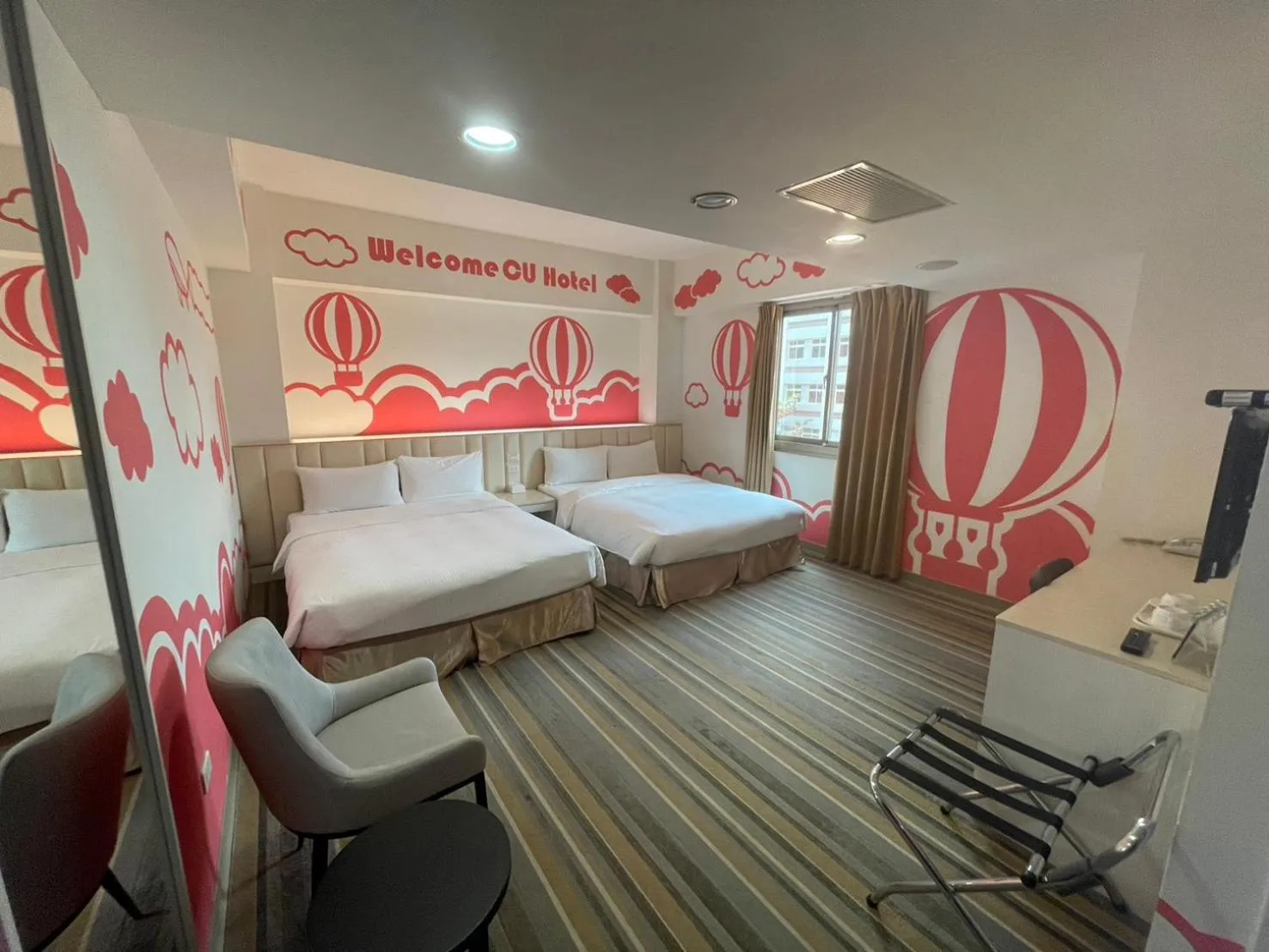 Bed in C U Hotel Taichung