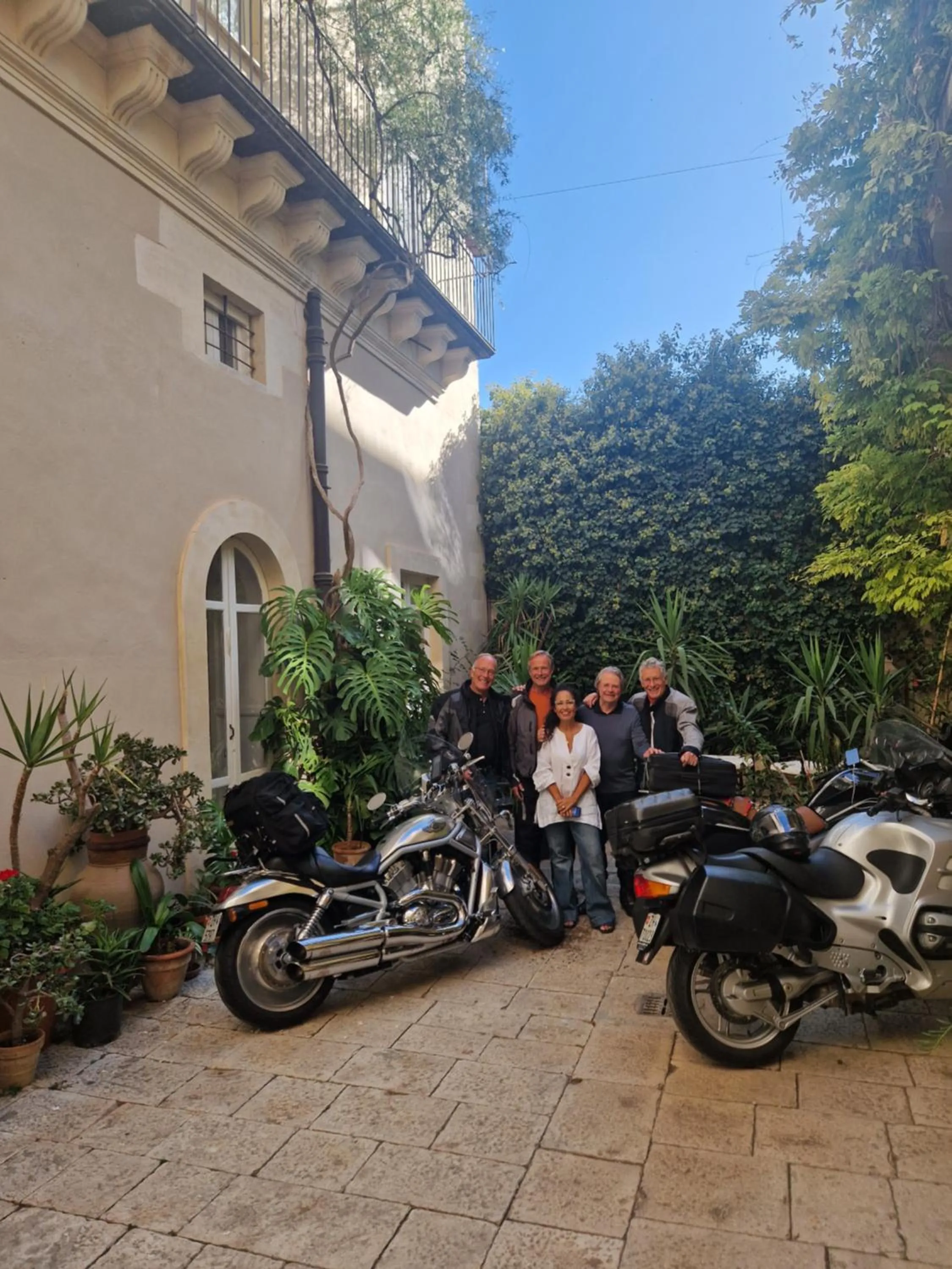 Inner courtyard view in Palazzo Degli Antoci