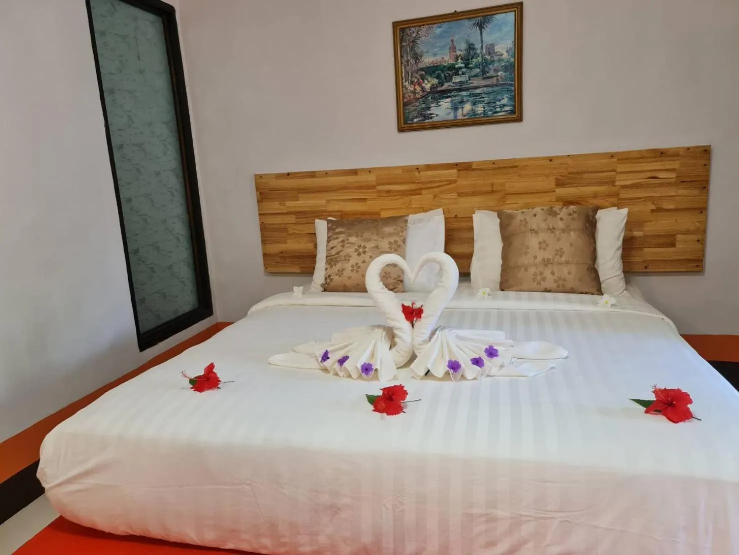 Bed in Mookboonchu Guesthouse ,Kohmook Trang