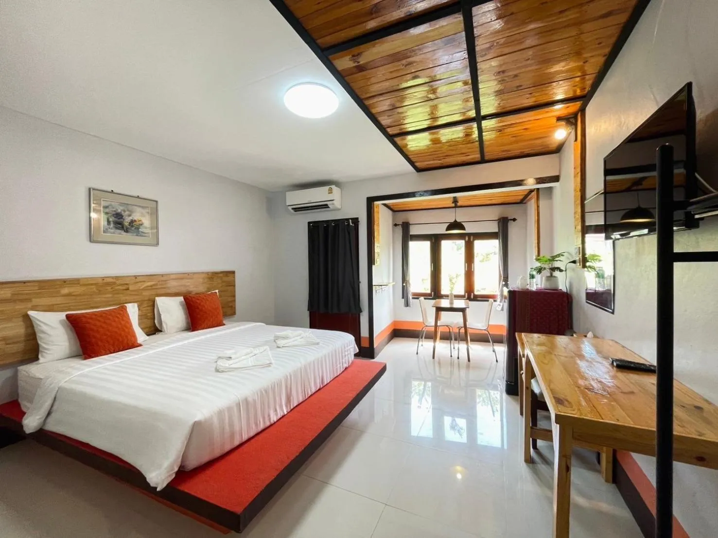 Bedroom, Bed in Mookboonchu Guesthouse ,Kohmook Trang