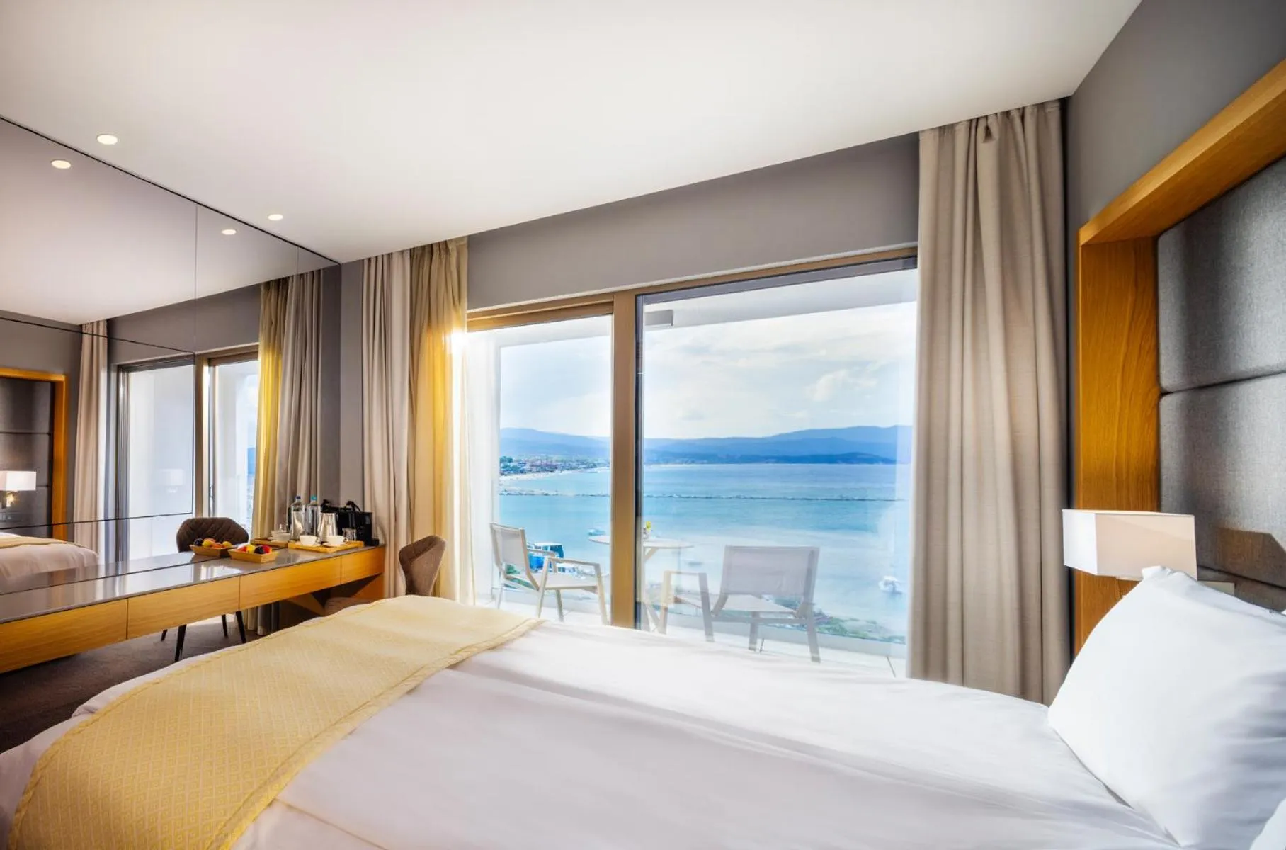 View (from property/room), Bed in Mount Athos Resort