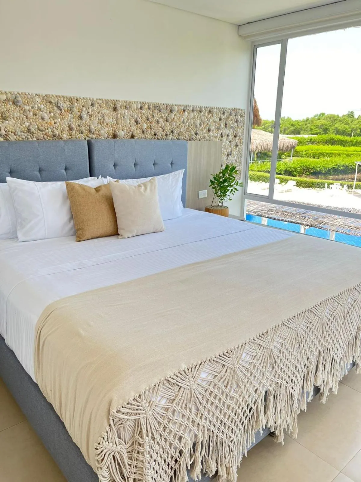 Bed in Santo Manglar Cartagena Life Wellness Spa Hotel