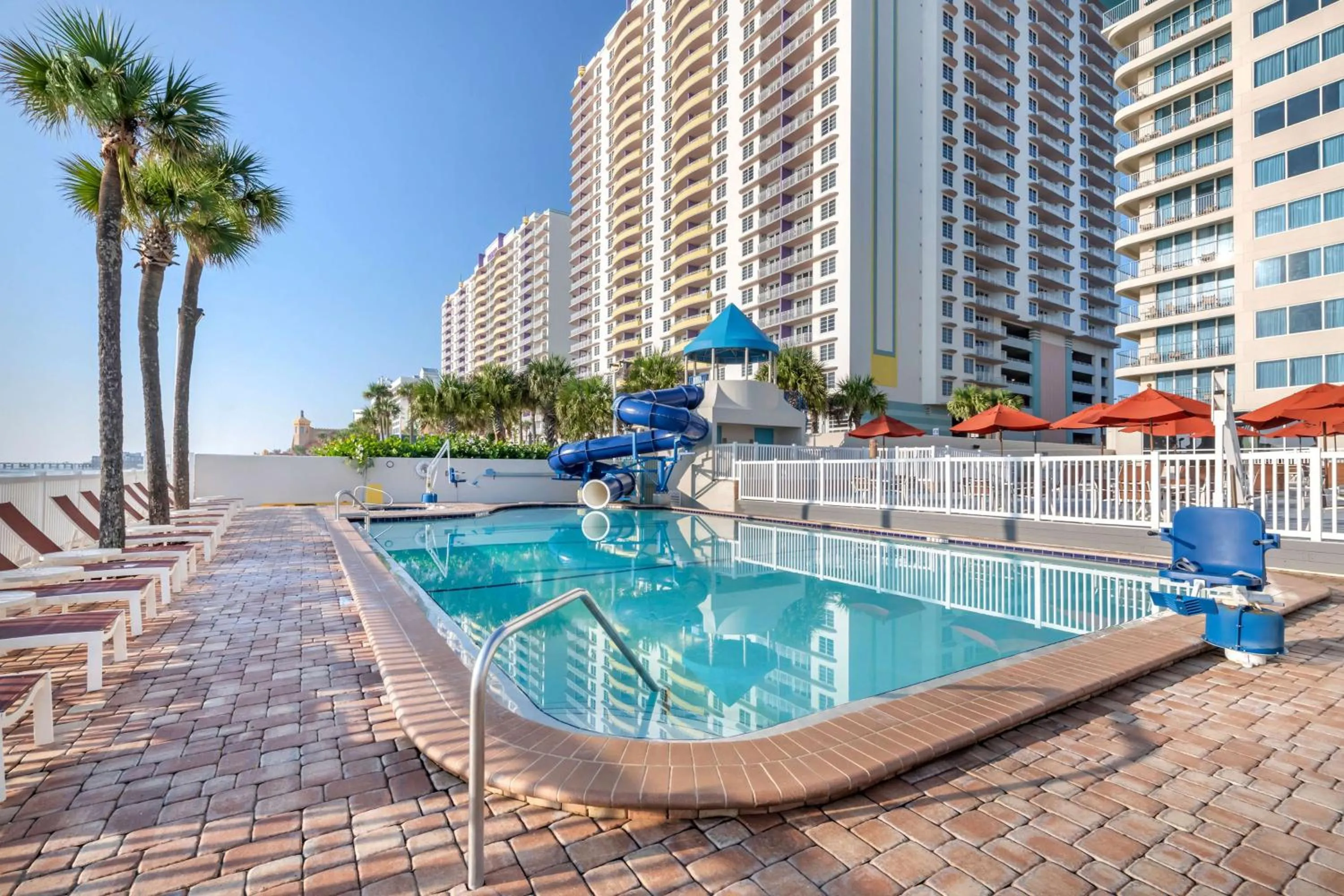 Pool view in Hilton Vacation Club Daytona Beach Regency