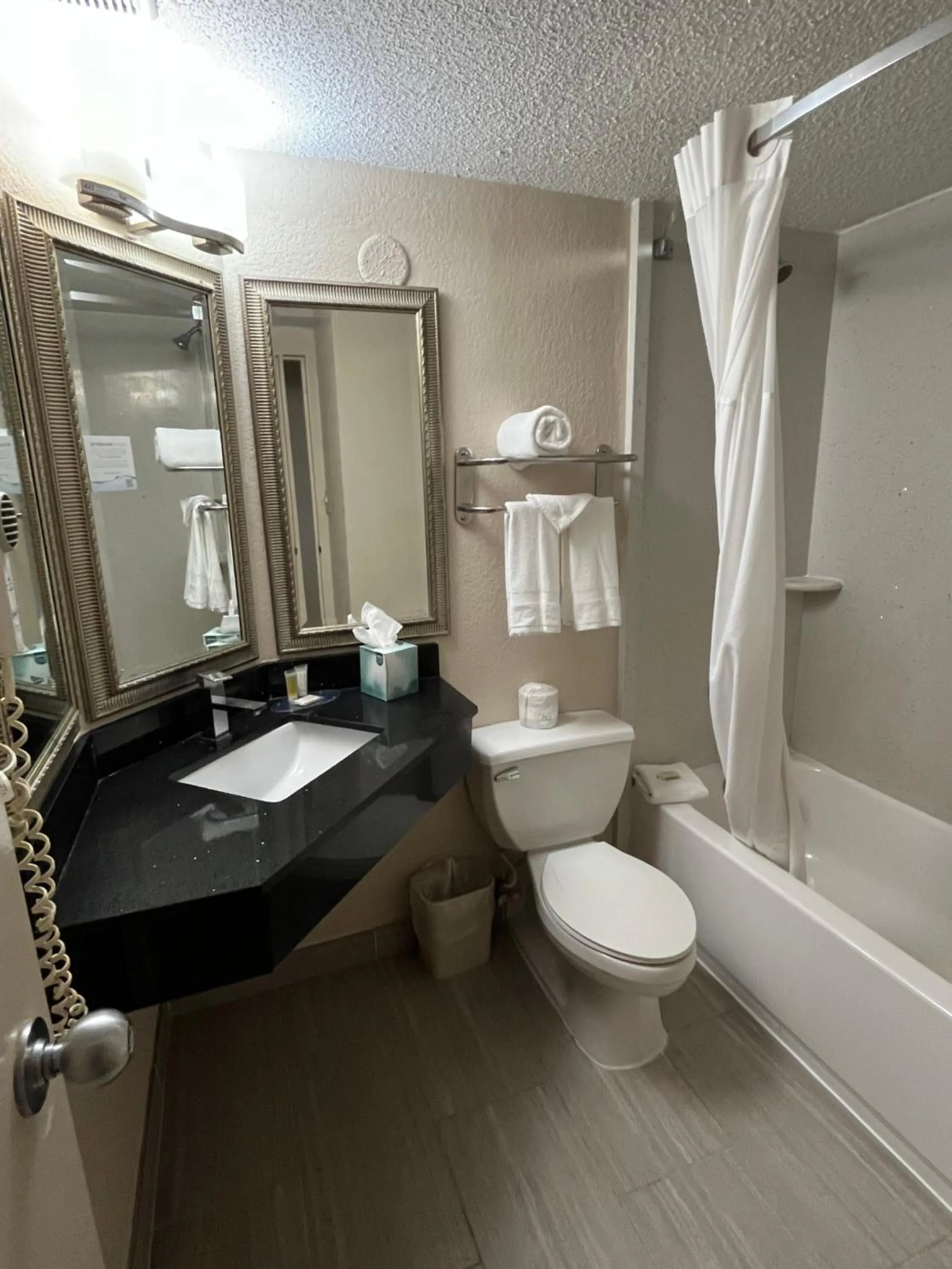 Bathroom in Ramada Plaza by Wyndham Charlotte South End Airport