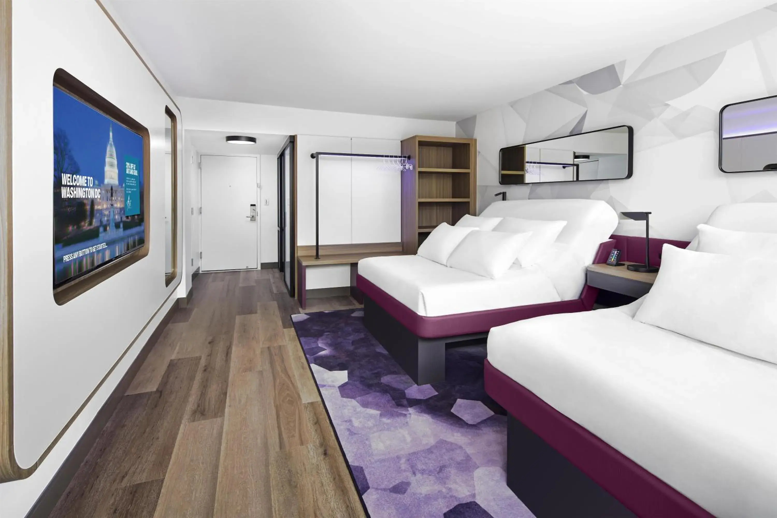 First Class Two Queen Beds in YOTEL Washington DC First Class Two Queen Beds in YOTEL Washington DC