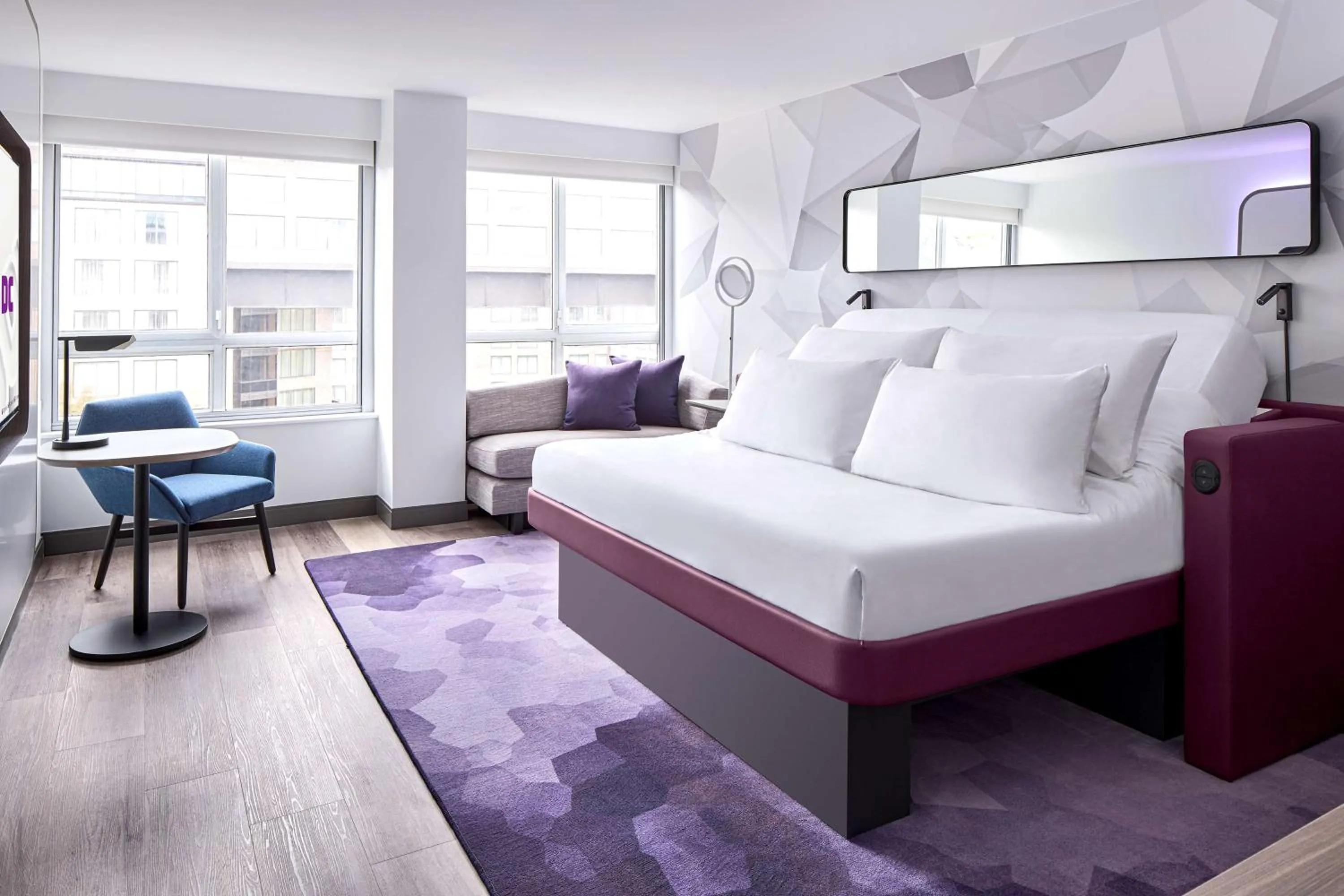 Photo of the whole room, Bed in YOTEL Washington DC