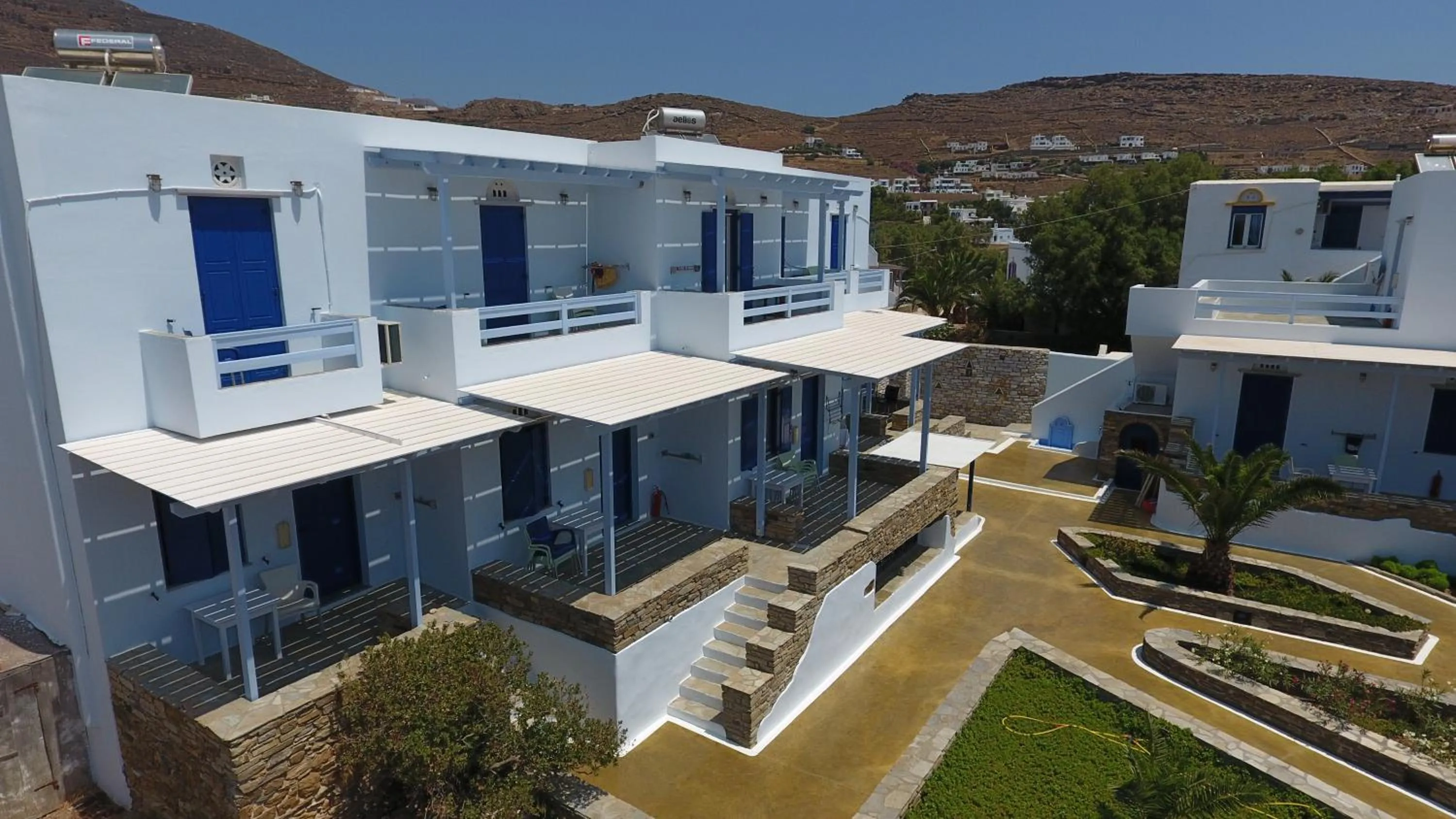 Property building in Nostos Beachfront Apartments & Studios