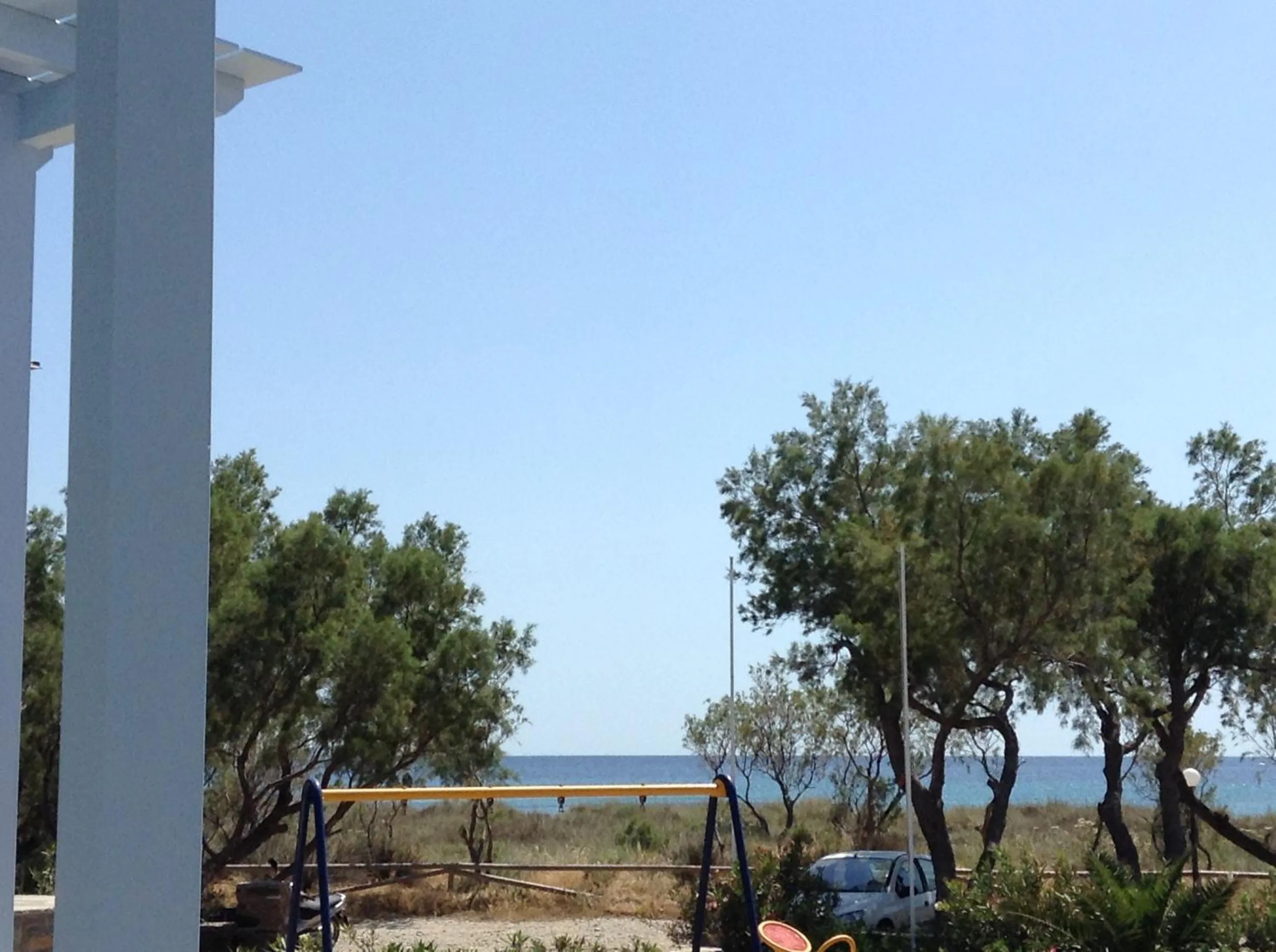 Sea view in Nostos Beachfront Apartments & Studios