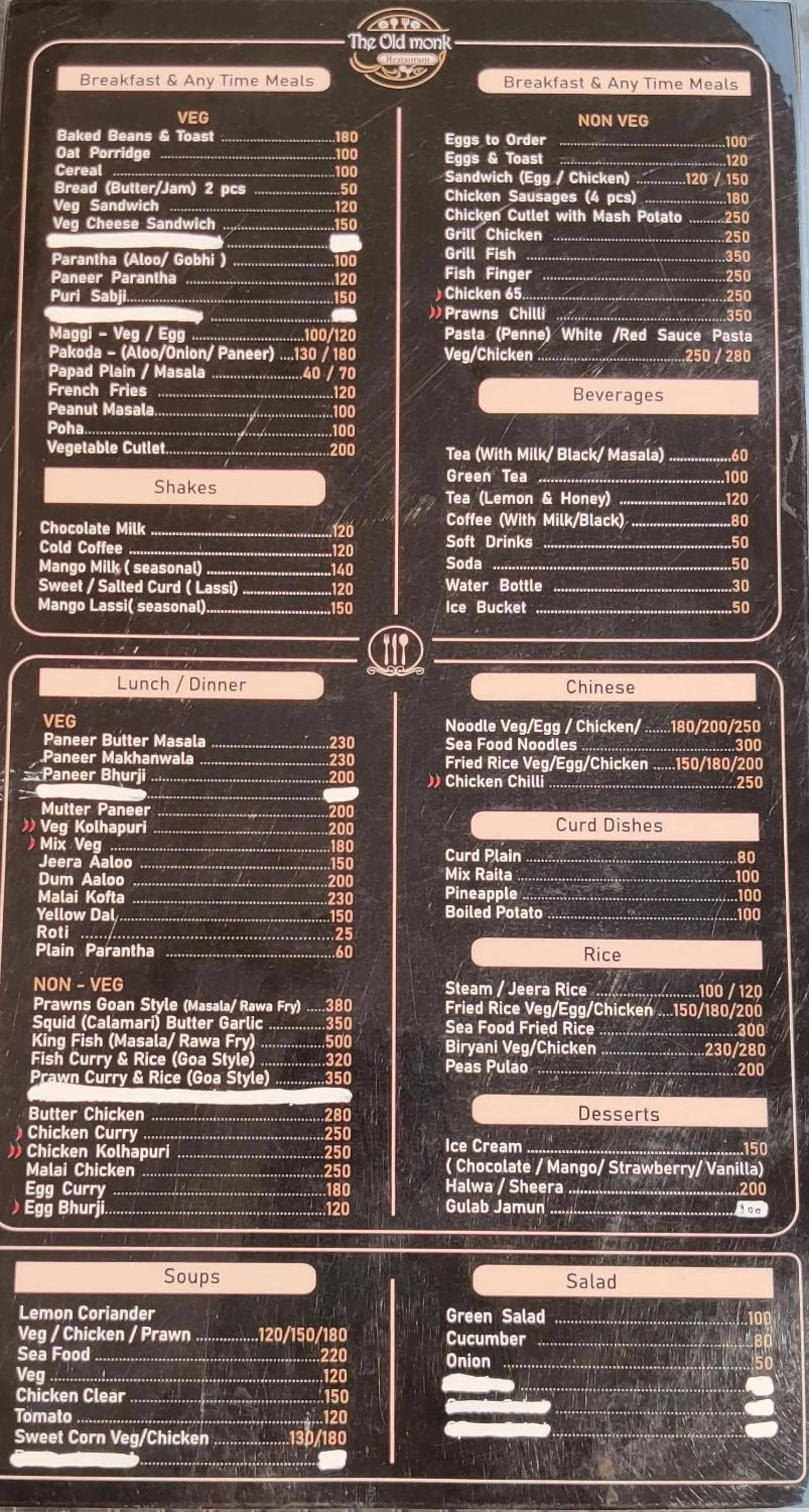 Restaurant/places to eat in Passions de Goa