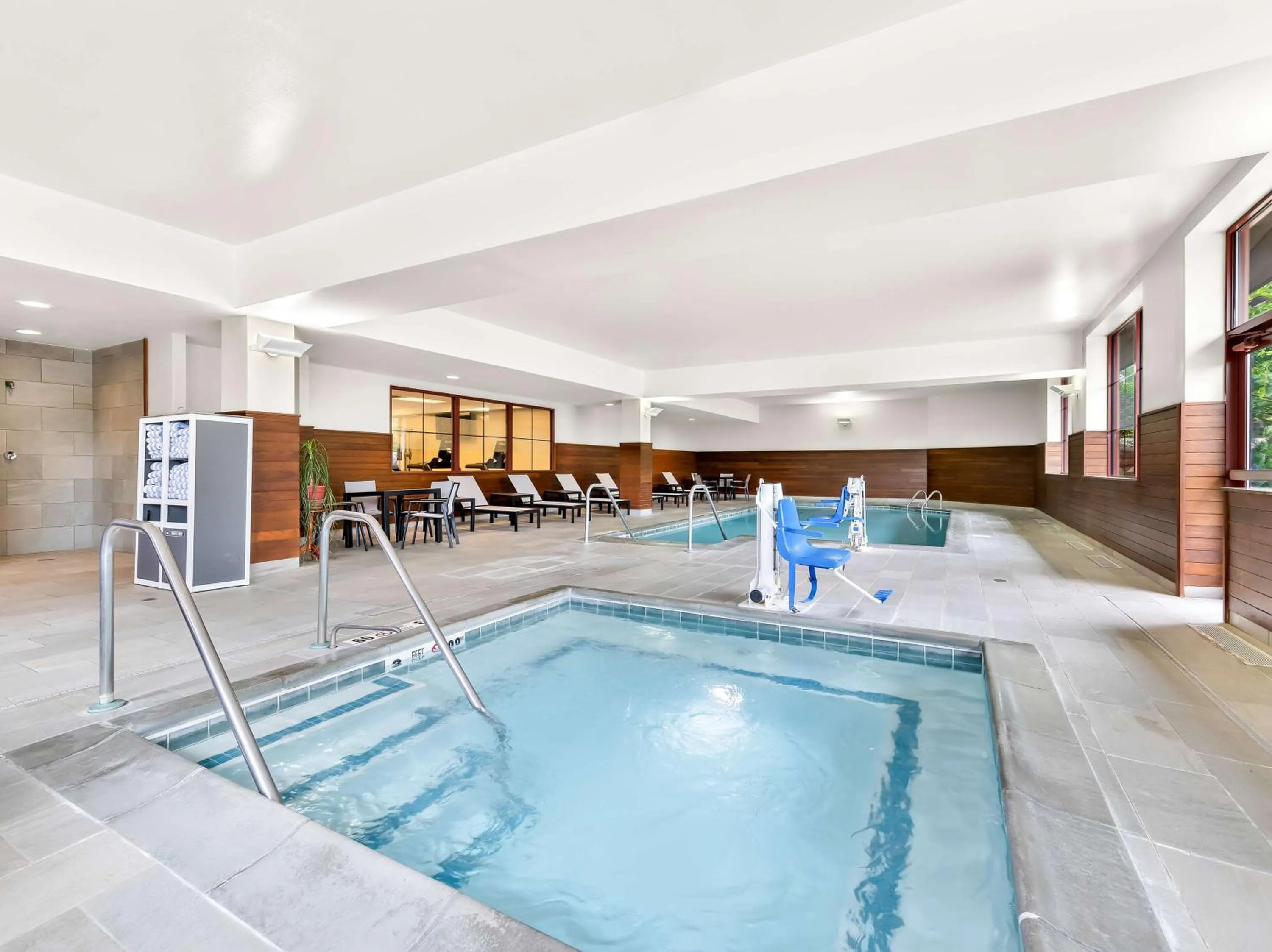 Pool view in Hampton Inn & Suites Lake Placid