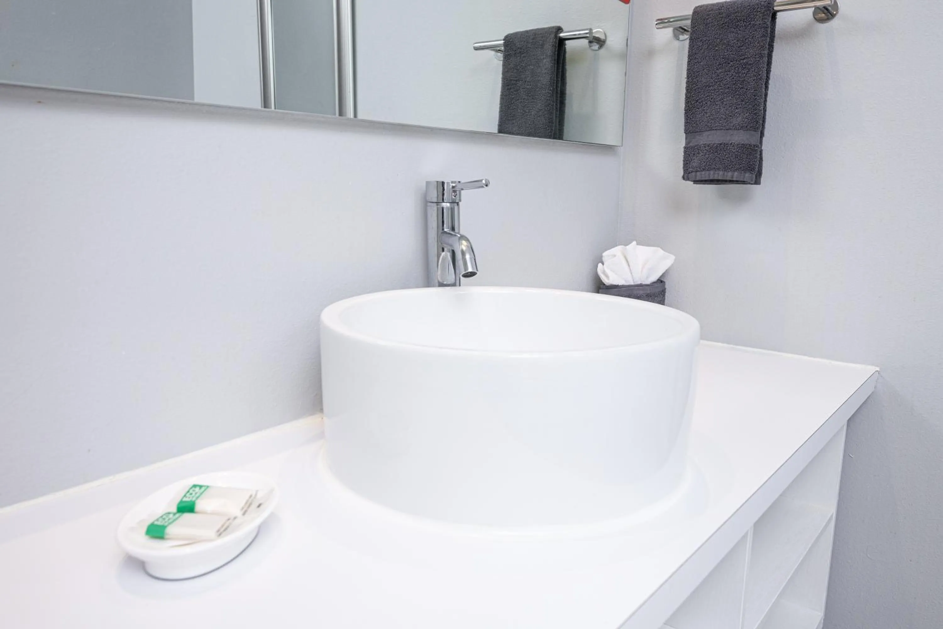 Bathroom in Hotel Room Near Disney 4 People