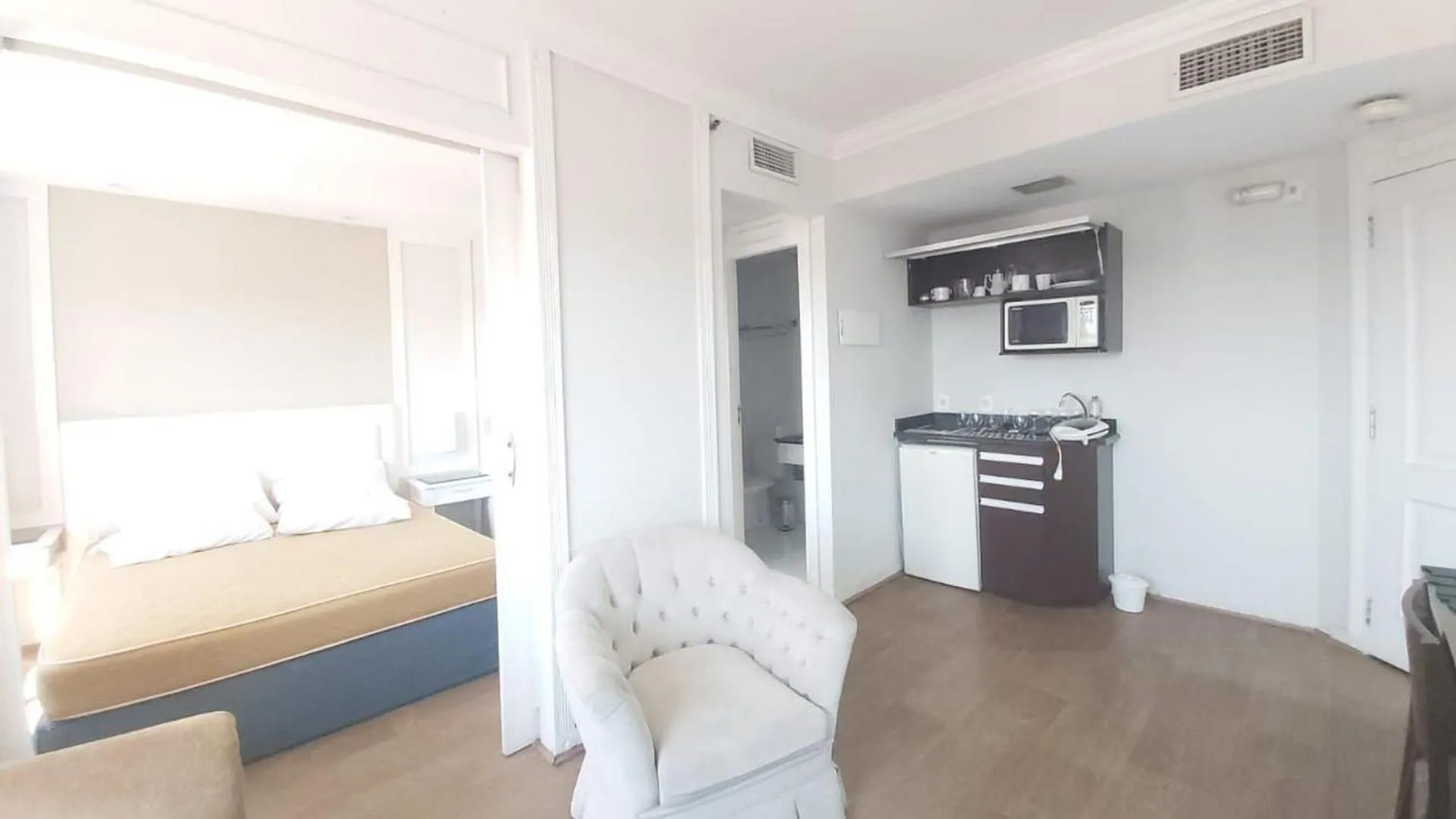 Bedroom, Bed in Charmoso Flat na Vila Oimpia