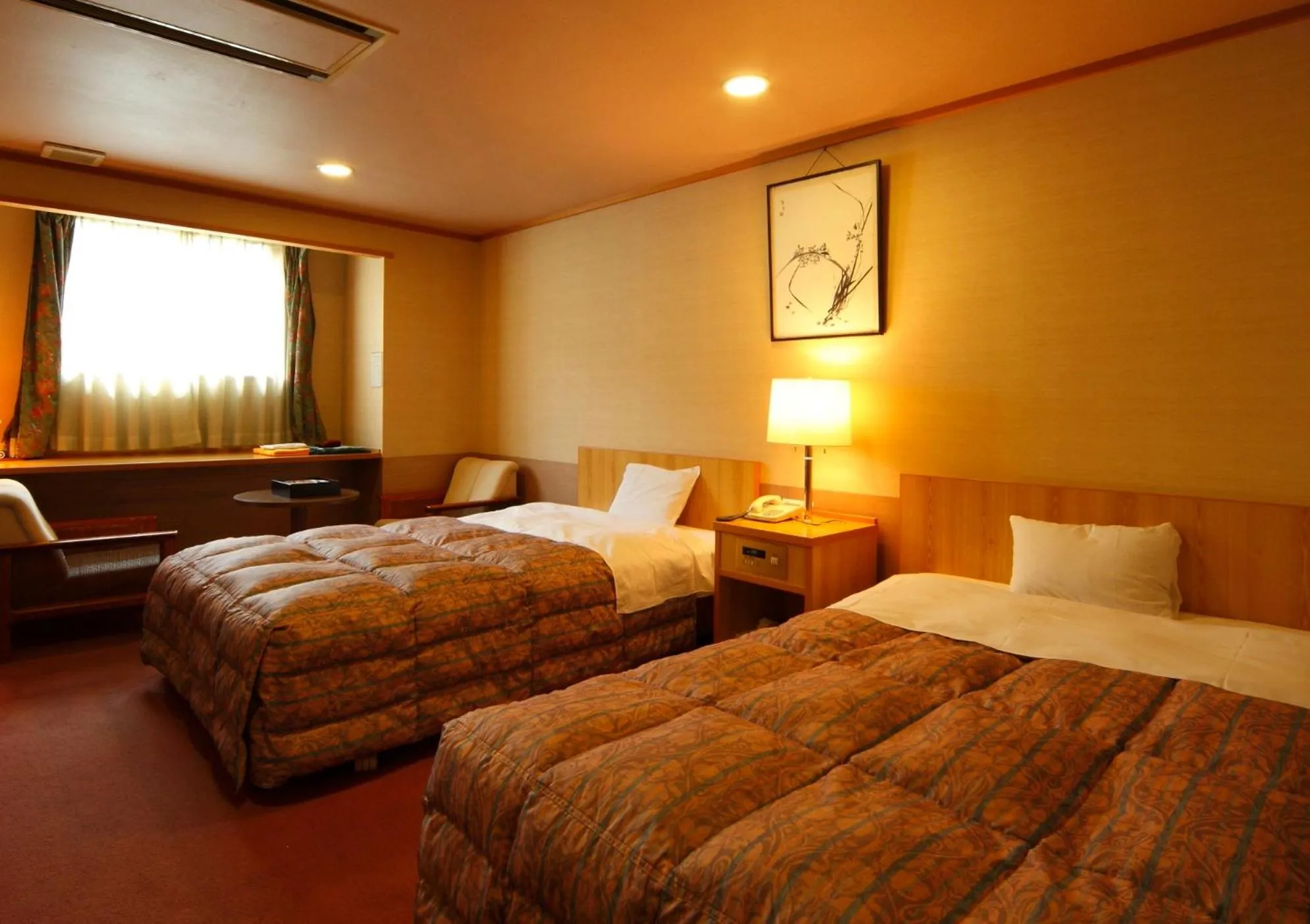 Bed in Kurobe View Hotel