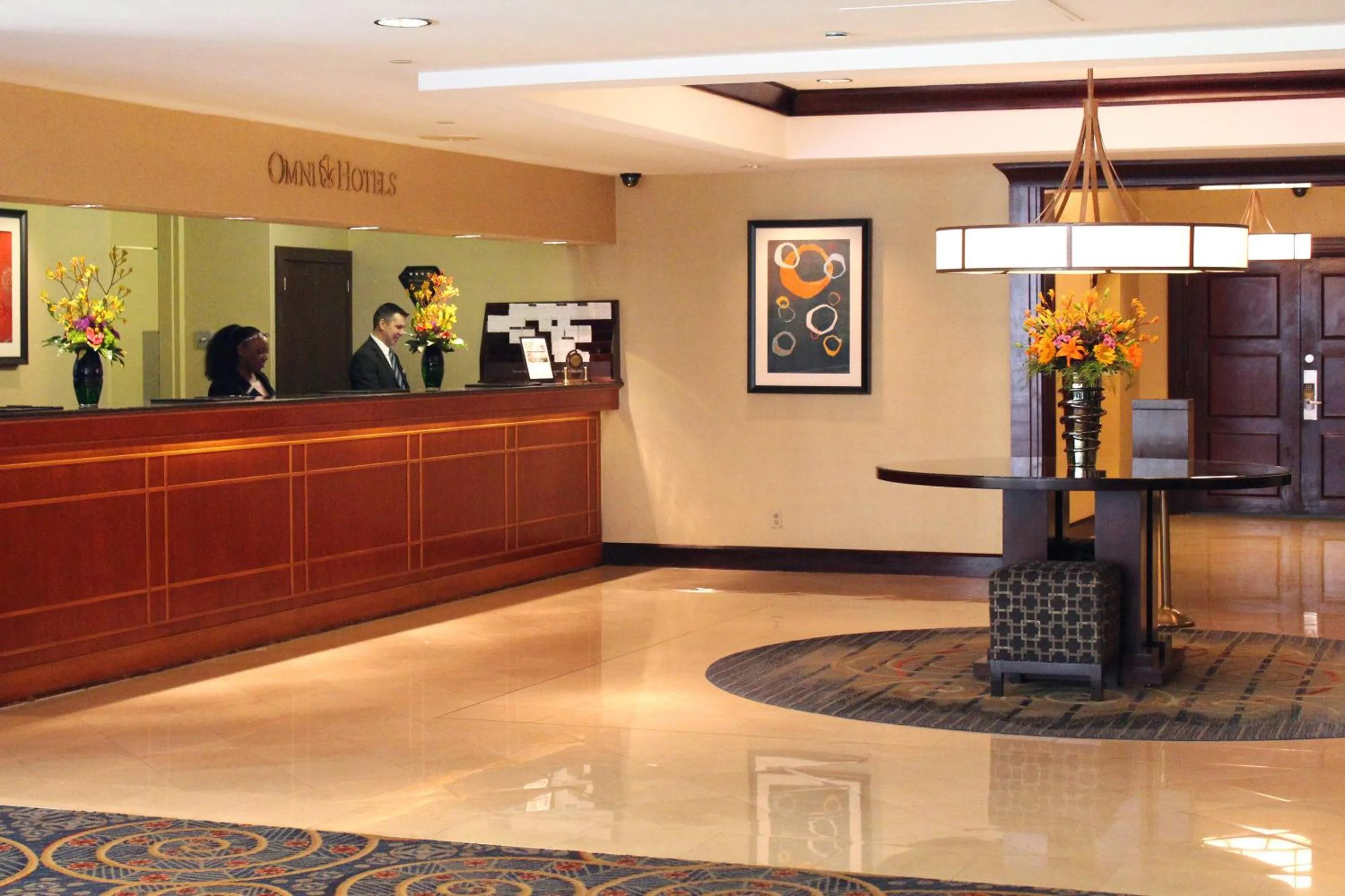 Lobby or reception in Omni Charlotte Hotel