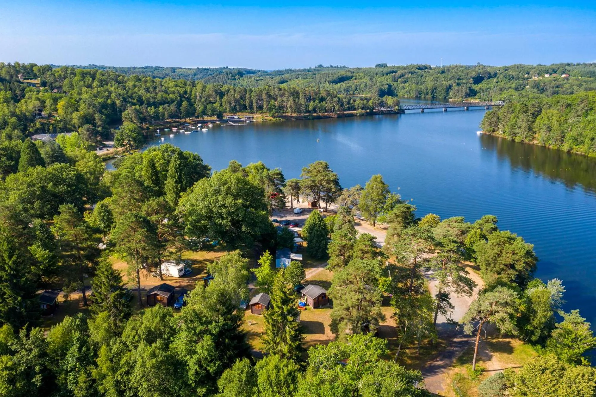 Bird's eye view in Camping du Lac